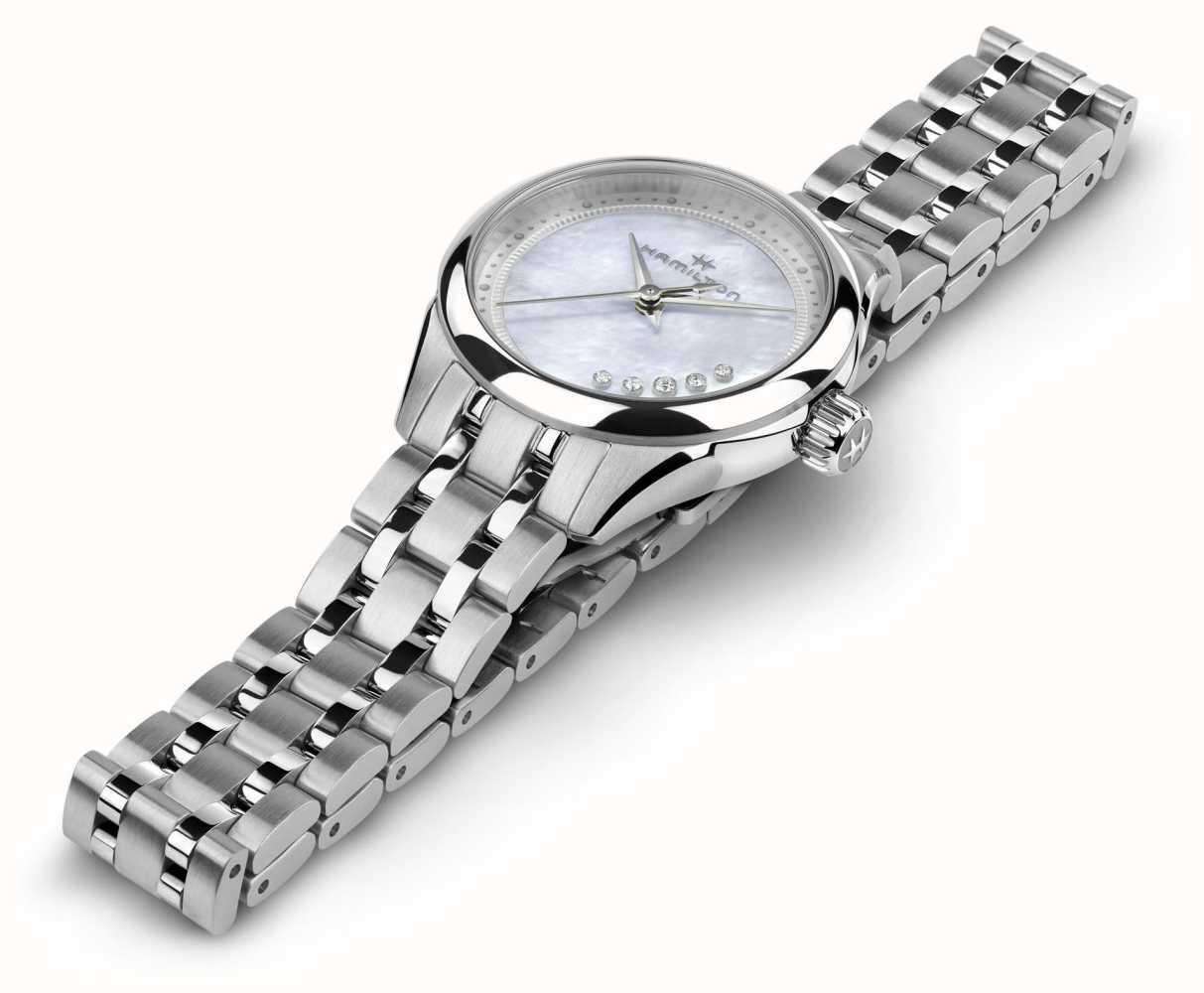Hamilton Jazzmaster 26mm Mother of Pearl Dial Steel Womens Quartz Watch H32111190