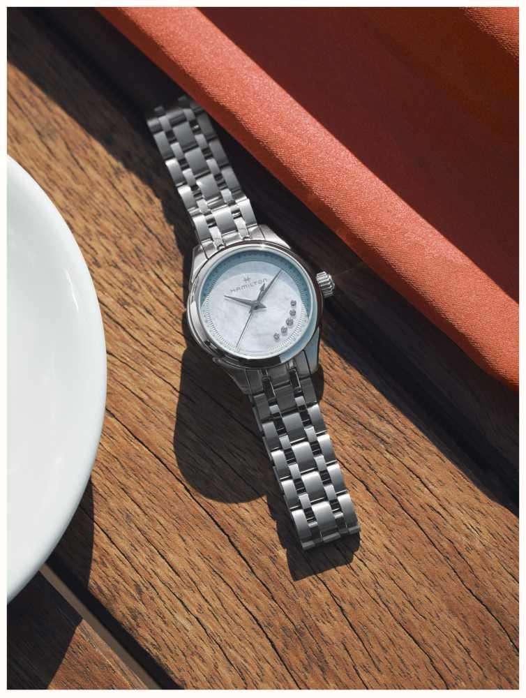 Hamilton Jazzmaster 26mm Mother of Pearl Dial Steel Womens Quartz Watch H32111190