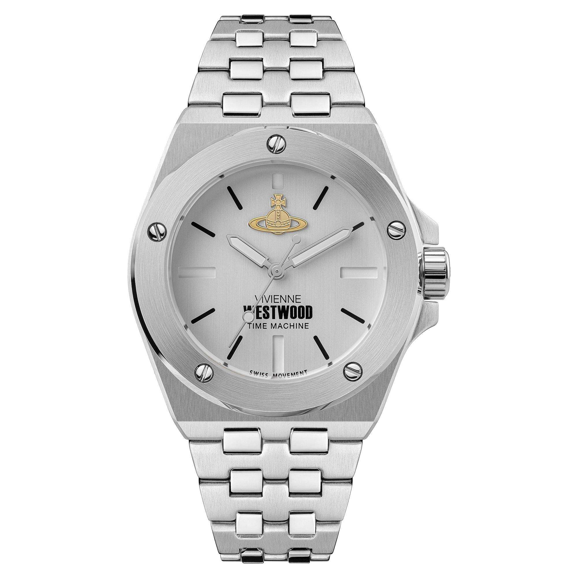 Vivienne Westwood Leamouth Graues Zifferblatt Edelstahlarmband Uhr VV271CGSL