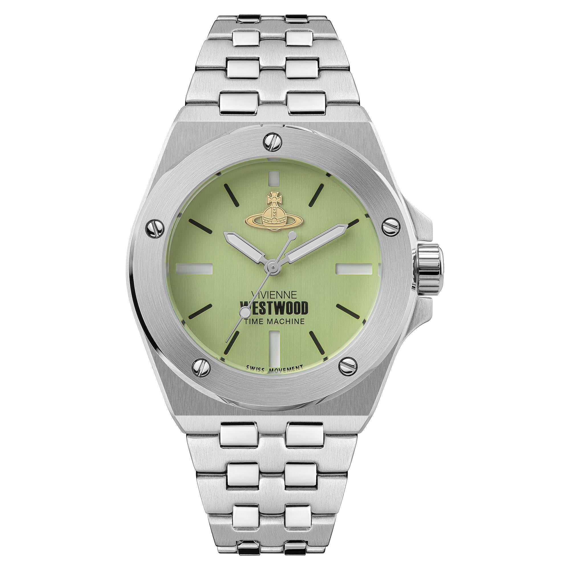 Vivienne Westwood Leamouth Green Dial Steel Bracelet Watch VV271GRSL
