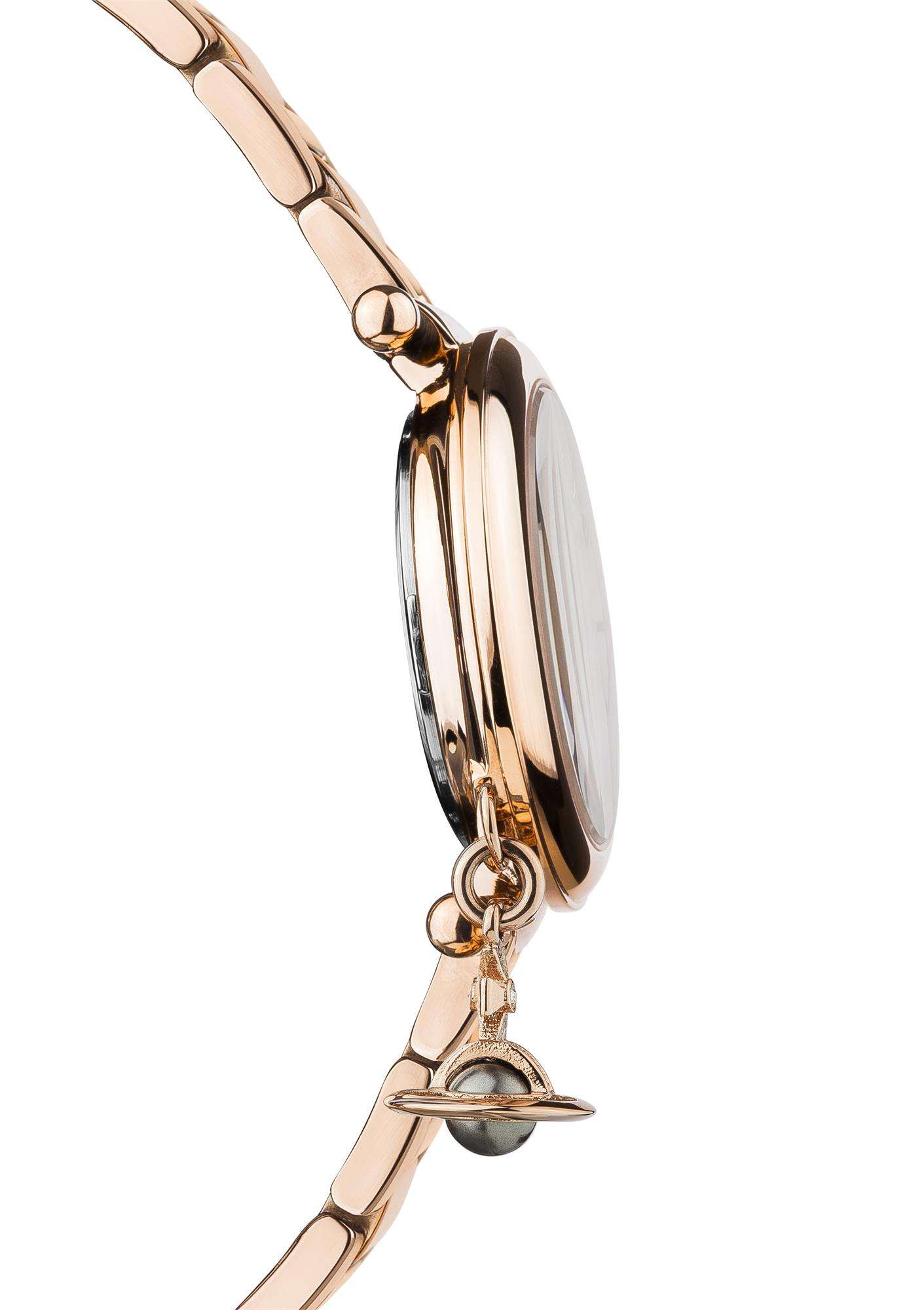 Viivienne Westwood Mother Orb Braunes Zifferblatt Stahlarmband Damen Uhr VV006PBRRS