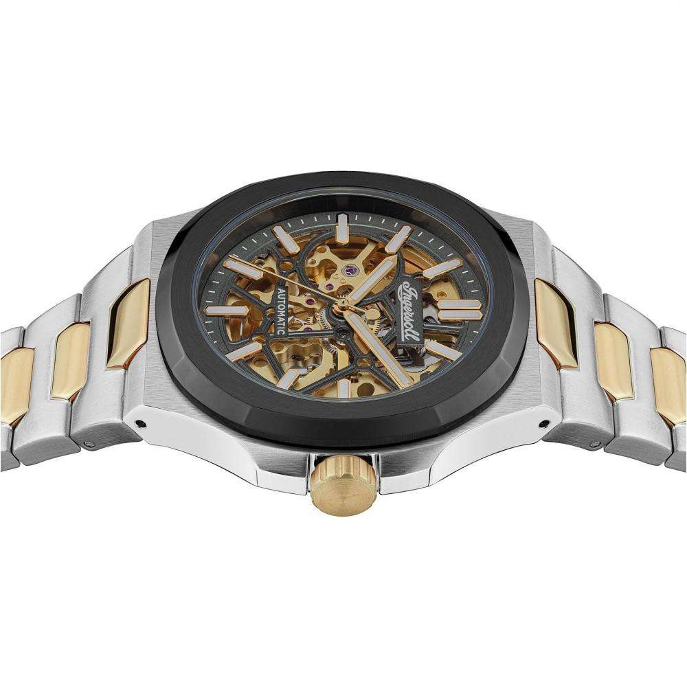 Ingersoll 1892 The Catalina Automatische Graues Zifferblatt Zweifarbiges Edelstahlarmband Herrenarmbanduhr I12504
