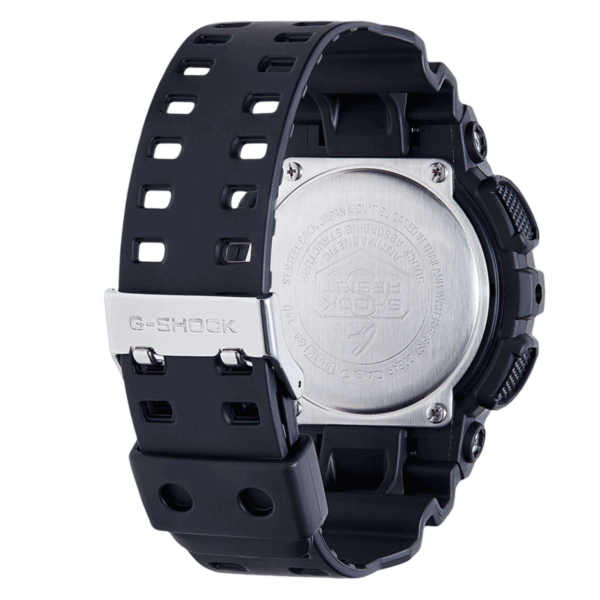 Casio G-Shock Analogu-Digital Schwarzes Zifferblatt Schwarzes Harzarmband Herrenarmbanduhr GA-140-1A1ER
