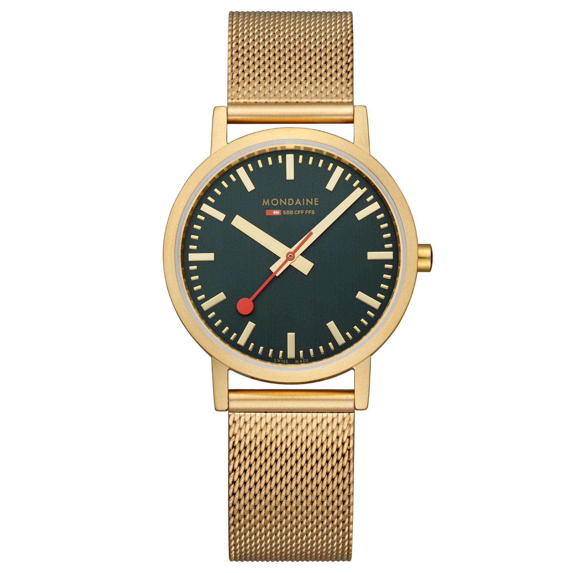 Mondaine Classic Forest IP Gold Unisex Watch A660.30314.60SBM