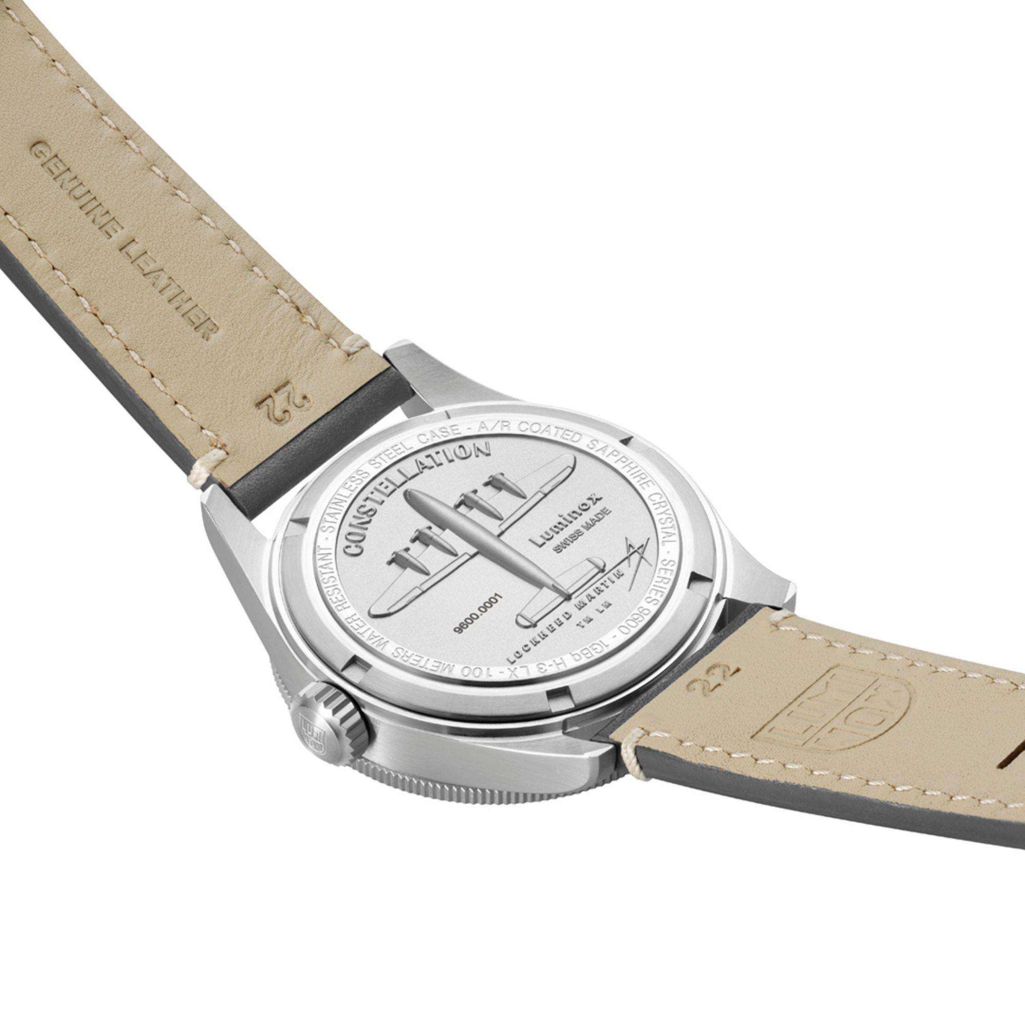 Luminox Air Constellation 42mm Grey Dial Leather Mens Automatic Watch XA.9602
