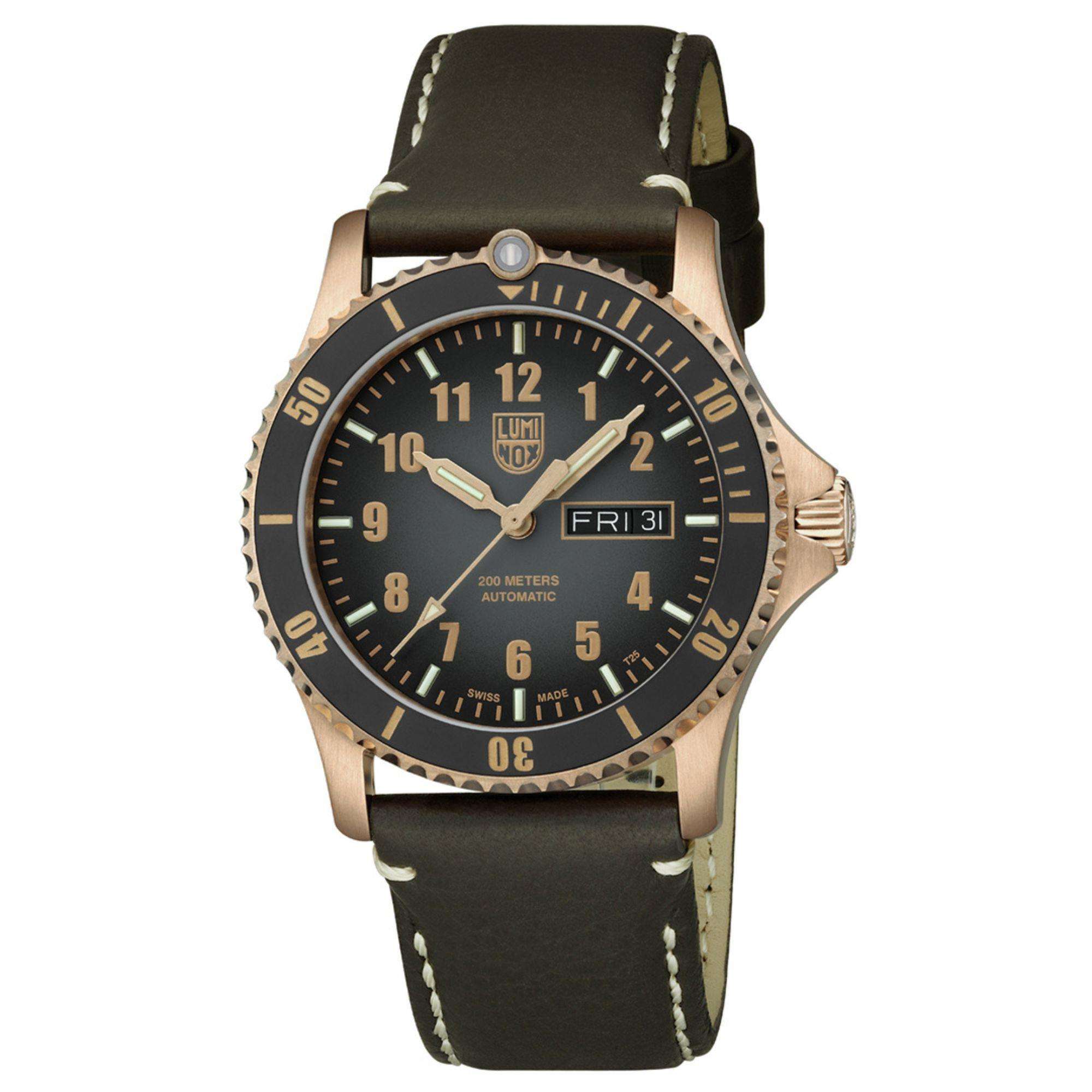 Luminox Sport Timer Schwarzes Zifferblatt Braunes Lederarmband Limitierte Auflage Herren Uhr XS.0927
