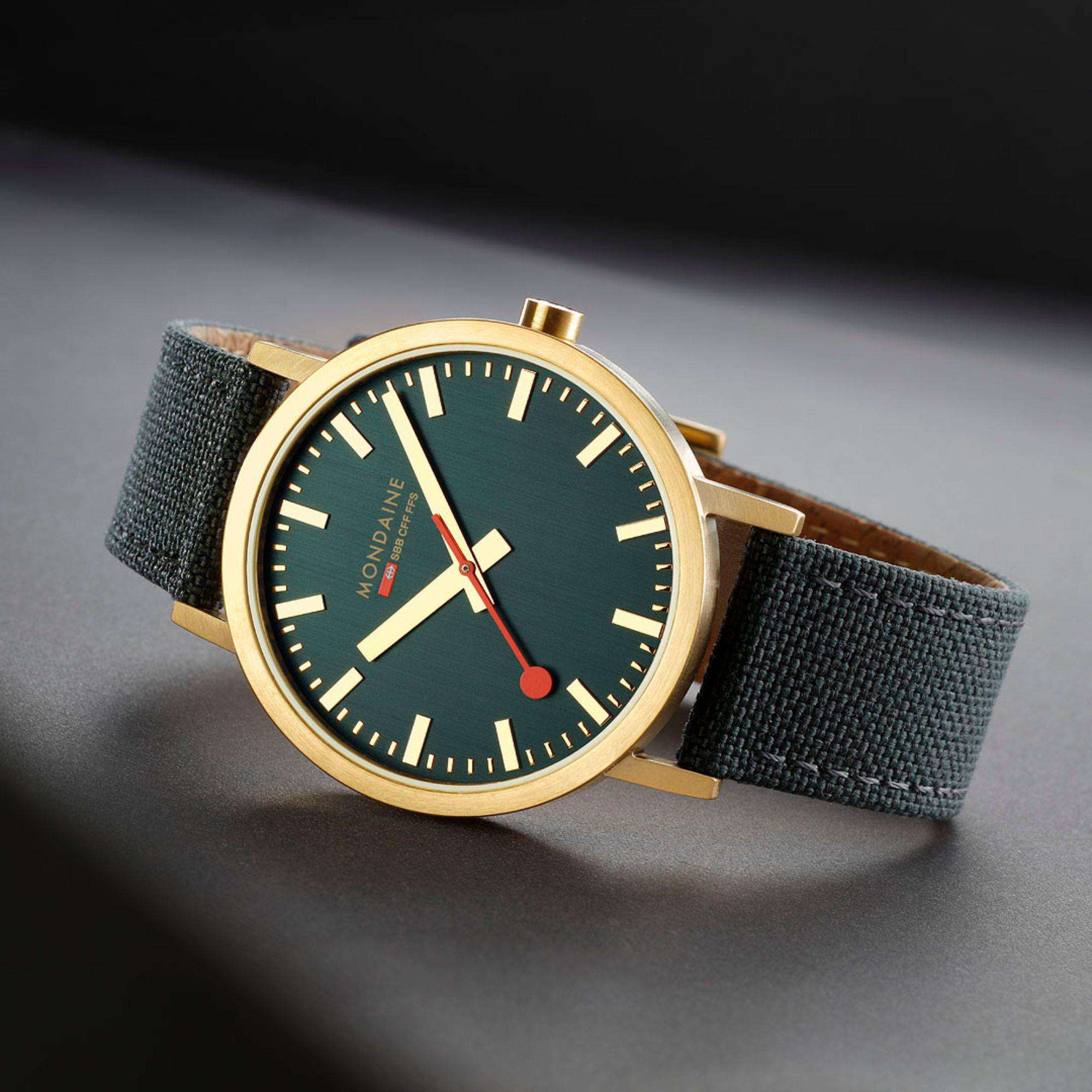 Mondaine Classic Green Dial Watch A660.30360.60SBS