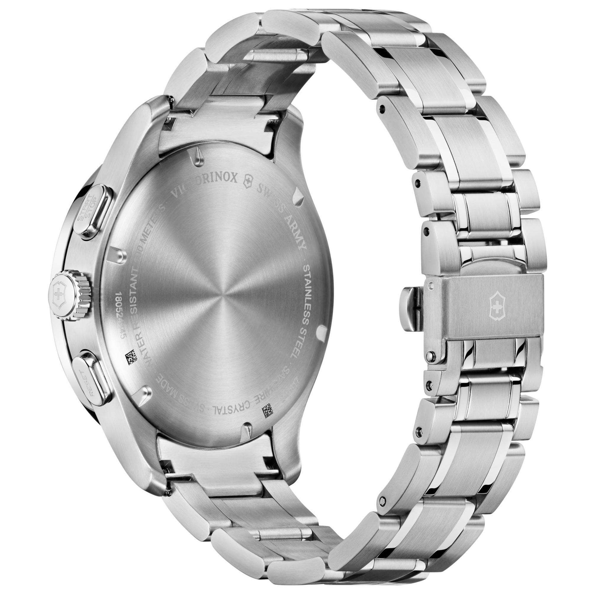 Victorinox Alliance 44mm Chronograph Blaues Zifferblatt Stahl Herren Quarz Uhr 241817