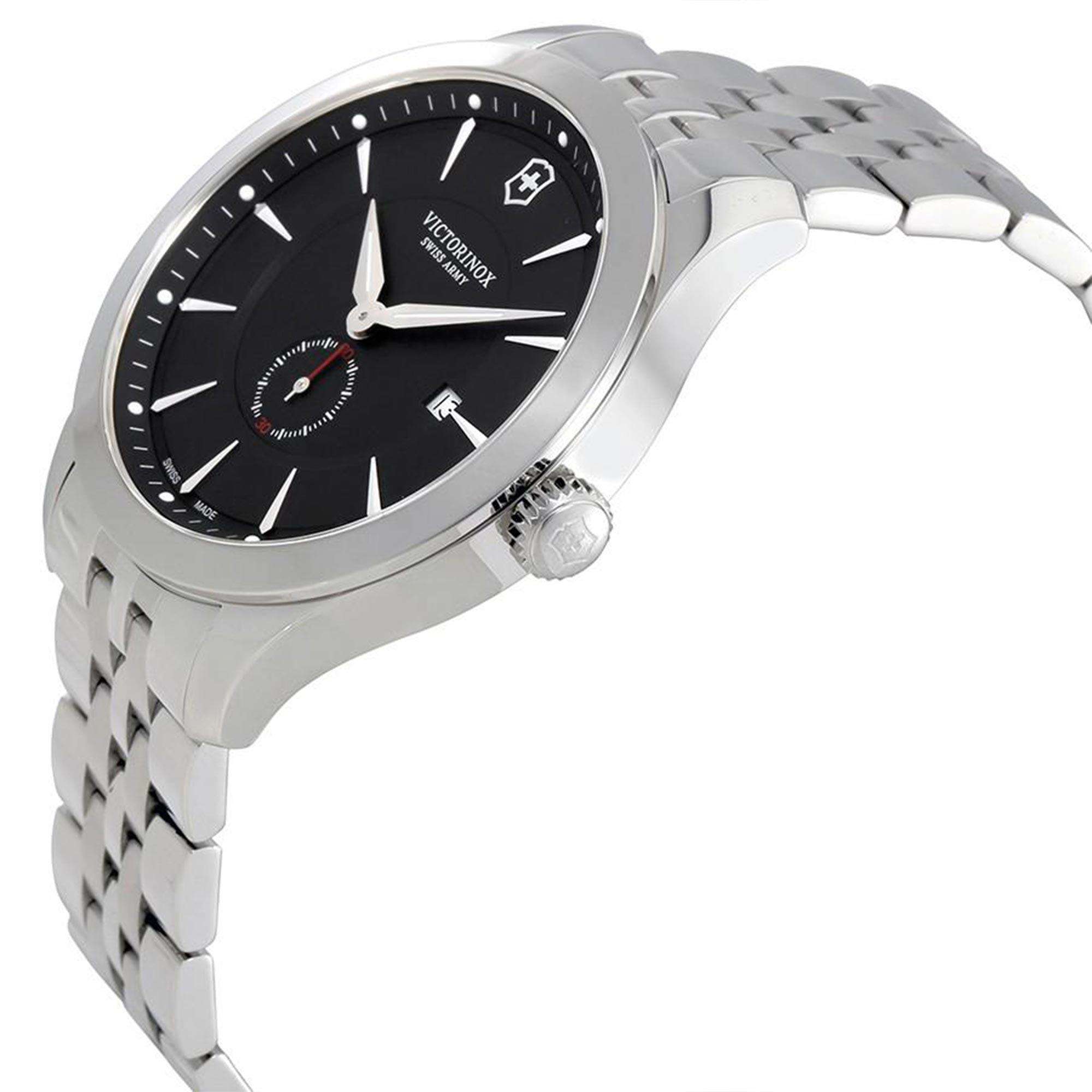 Victorinox Alliance 44mm Schwarzes Zifferblatt Stahl Herren Quarz Uhr 241762