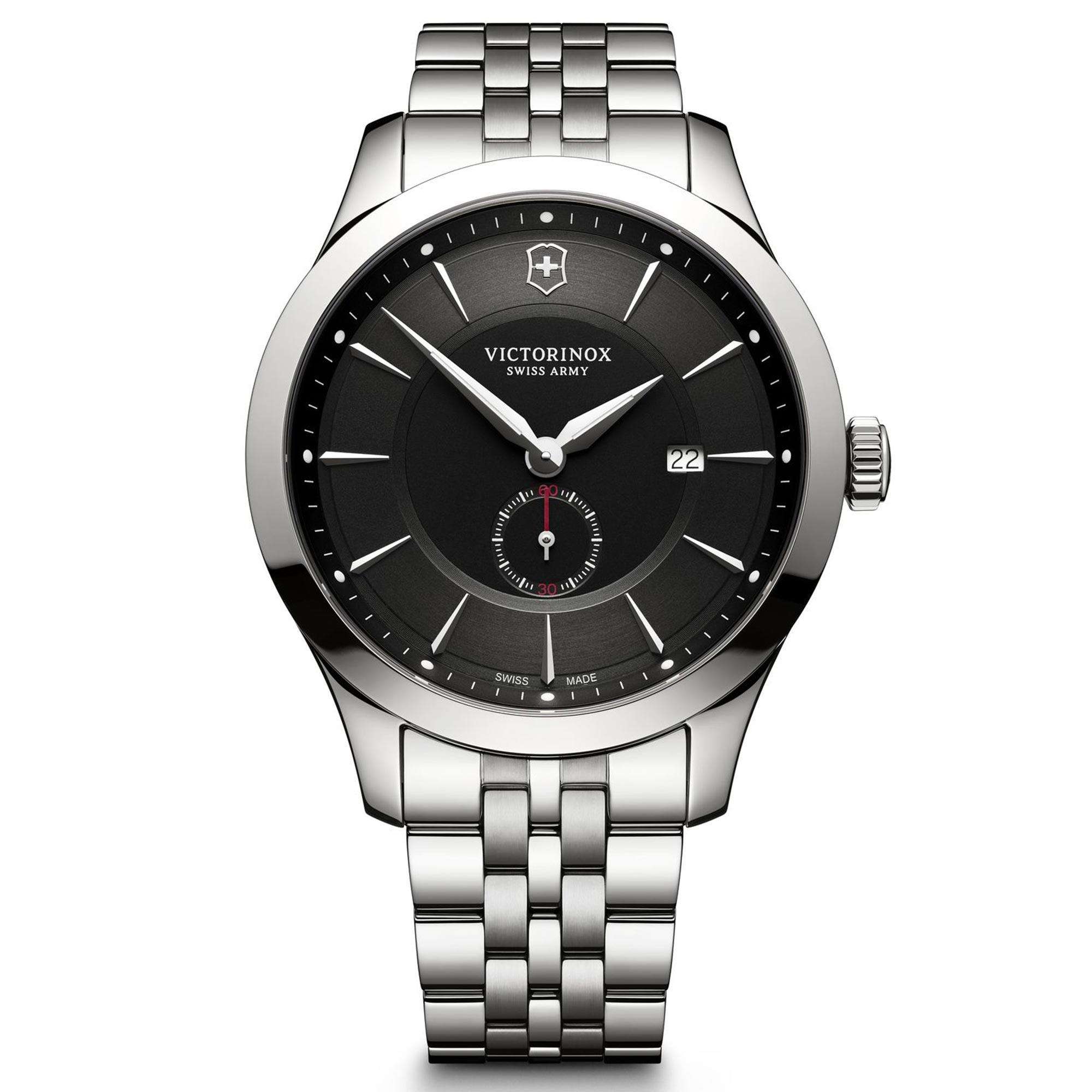 Victorinox Alliance 44mm Schwarzes Zifferblatt Stahl Herren Quarz Uhr 241762