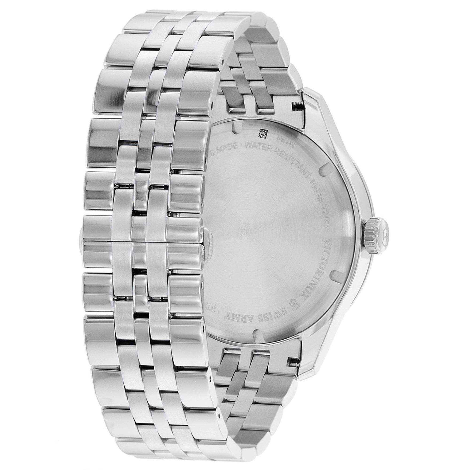 Victorinox Alliance 44mm Schwarzes Zifferblatt Stahl Herren Quarz Uhr 241762