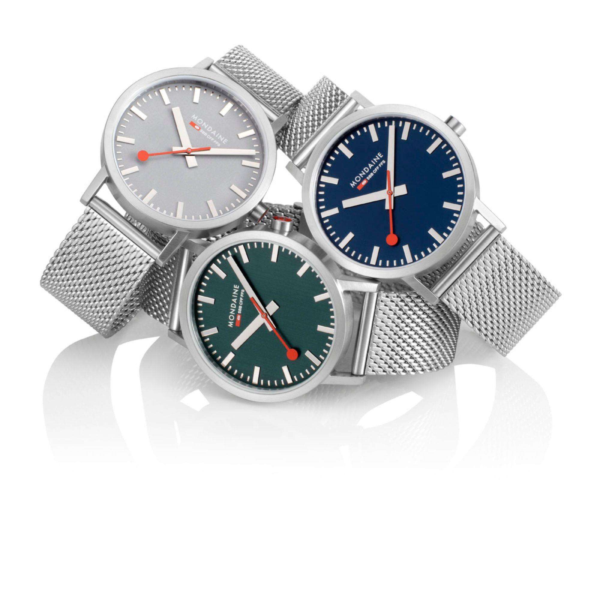 Mondaine Classic Grey Dial Steel Mesh Bracelet Watch A660.30360.80SBJ