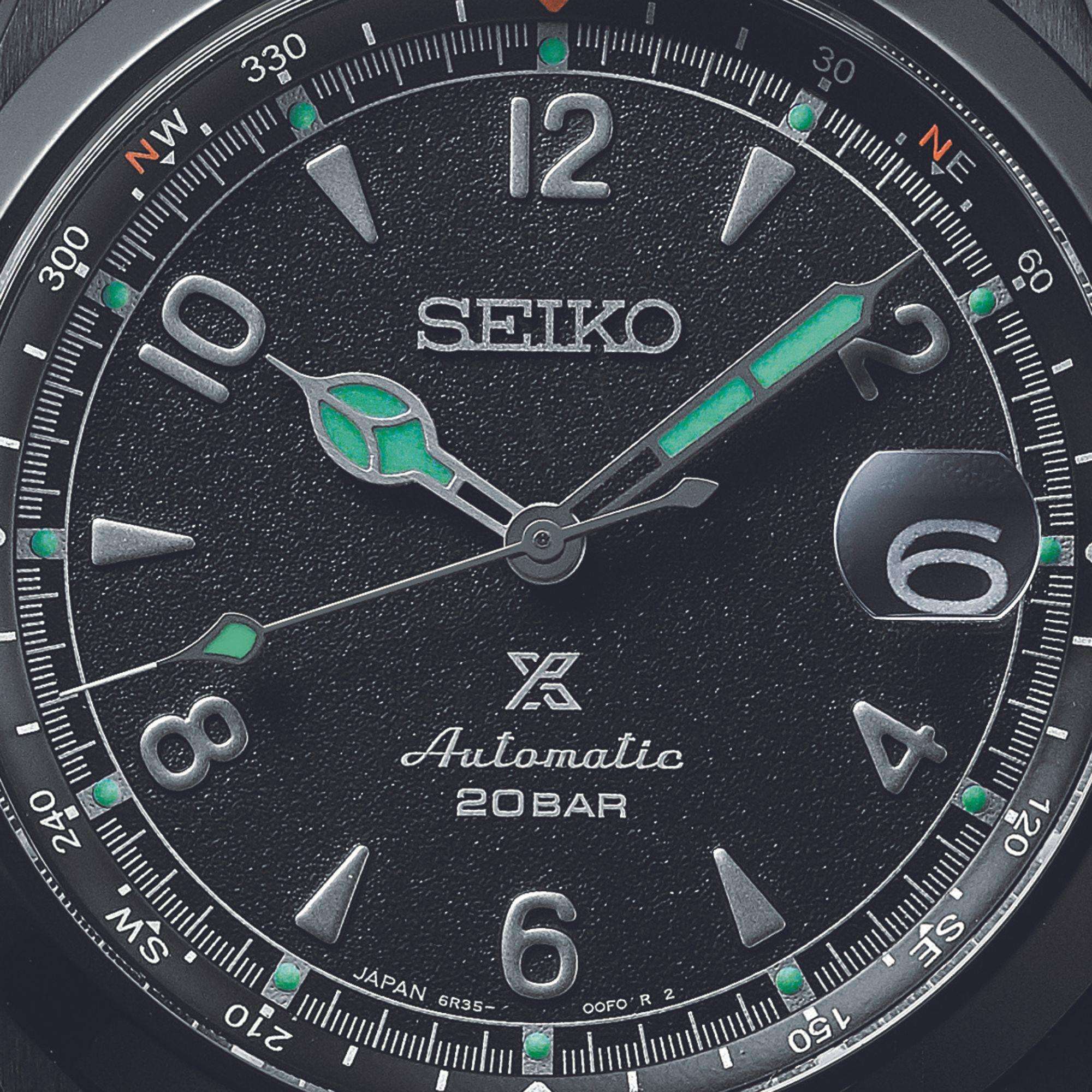 Seiko Prospex Black Series Night Alpinist Limited Edition Black Dial PVD Men's Watch SPB337J1