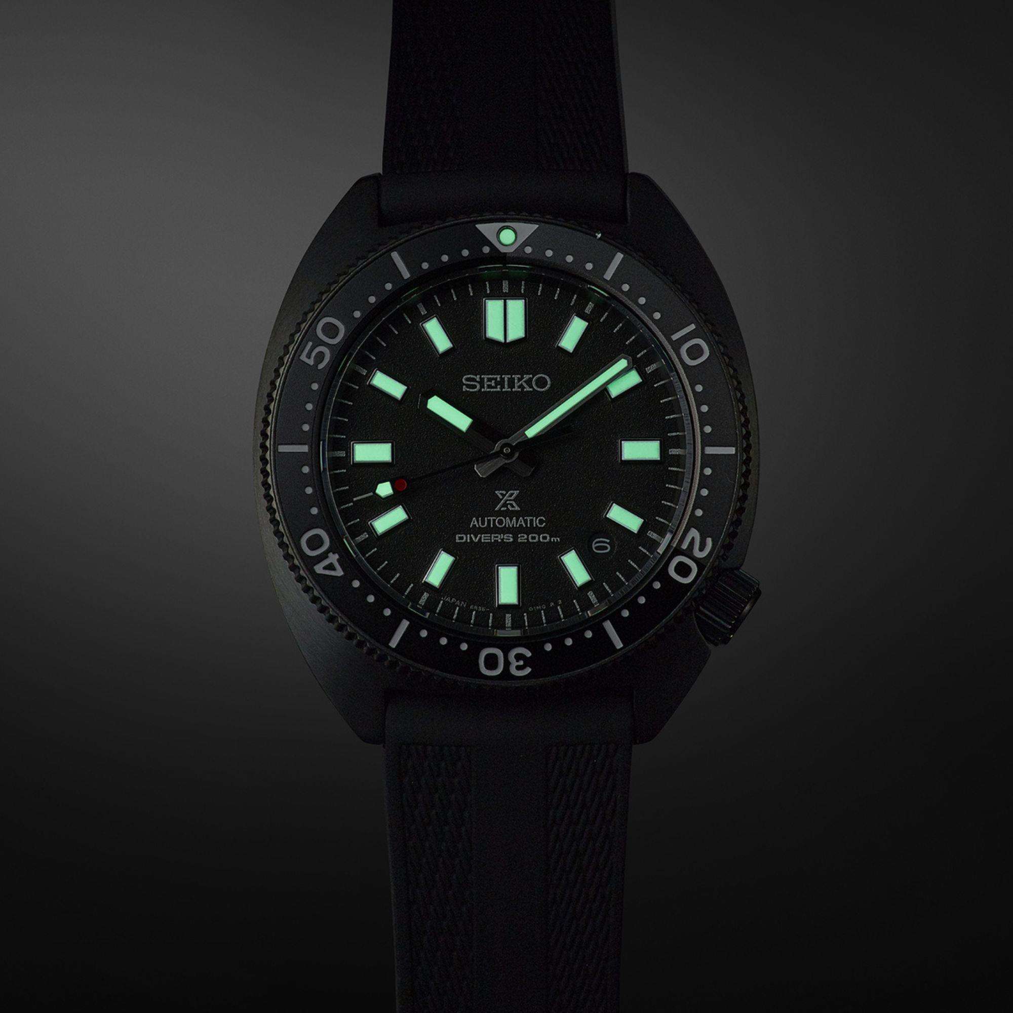 Seiko Prospex Black Series Night Turtle Automatik Schwarzes PVD Herren Uhr SPB335J1