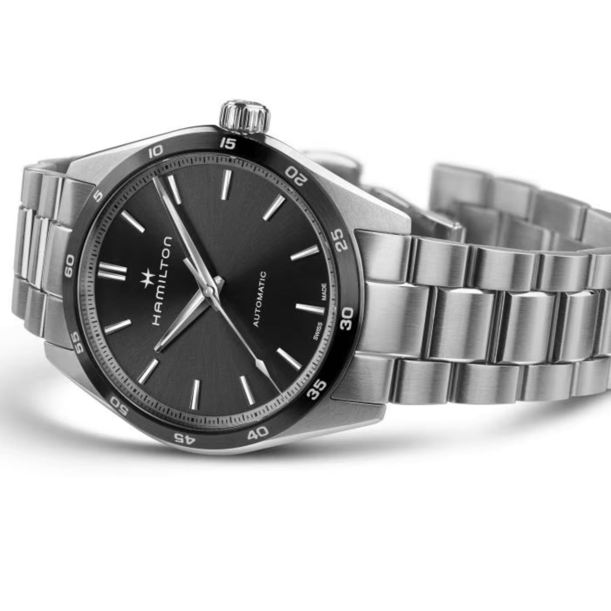 Hamilton Jazzmaster 38mm Black Dial Steel Mens Automatic Watch H36205130