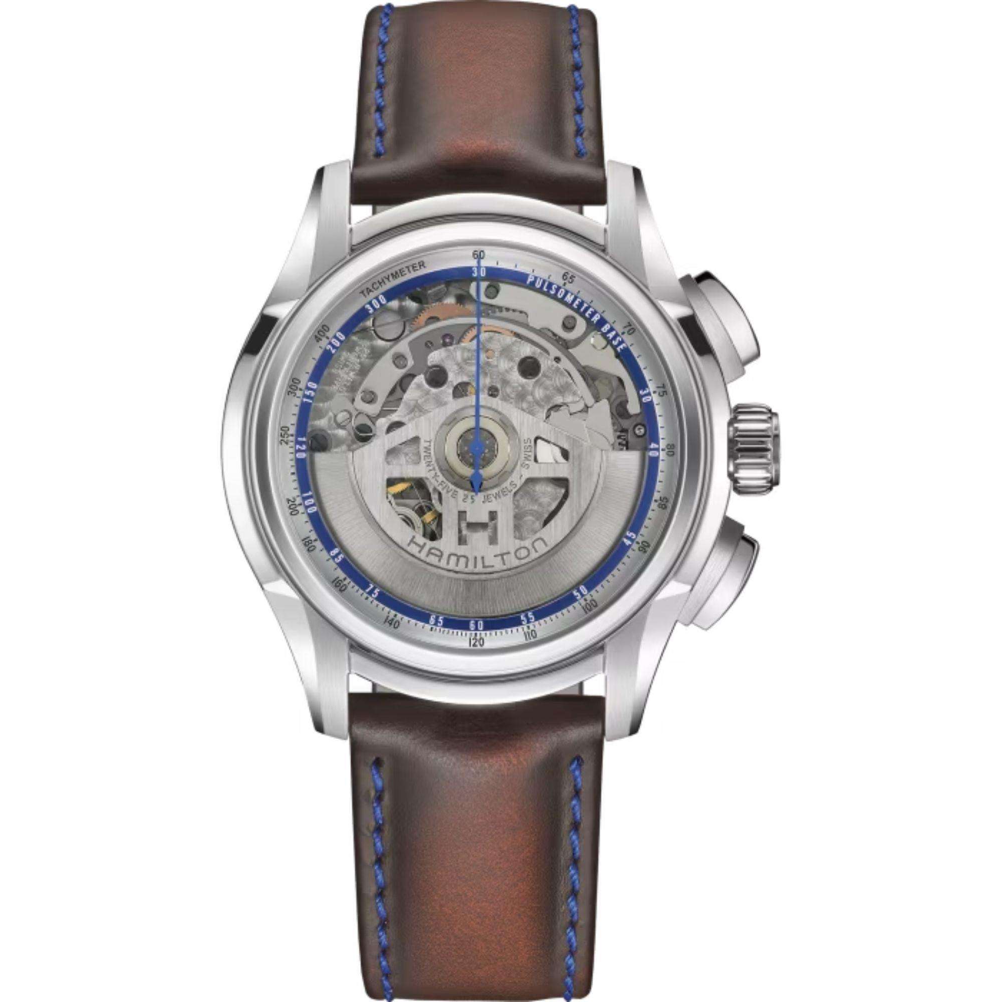 Hamilton Jazzmaster 44mm Face 2 Face III Limited Edition Silbernes Zifferblatt Leder Herren Automatik Uhr H32876550
