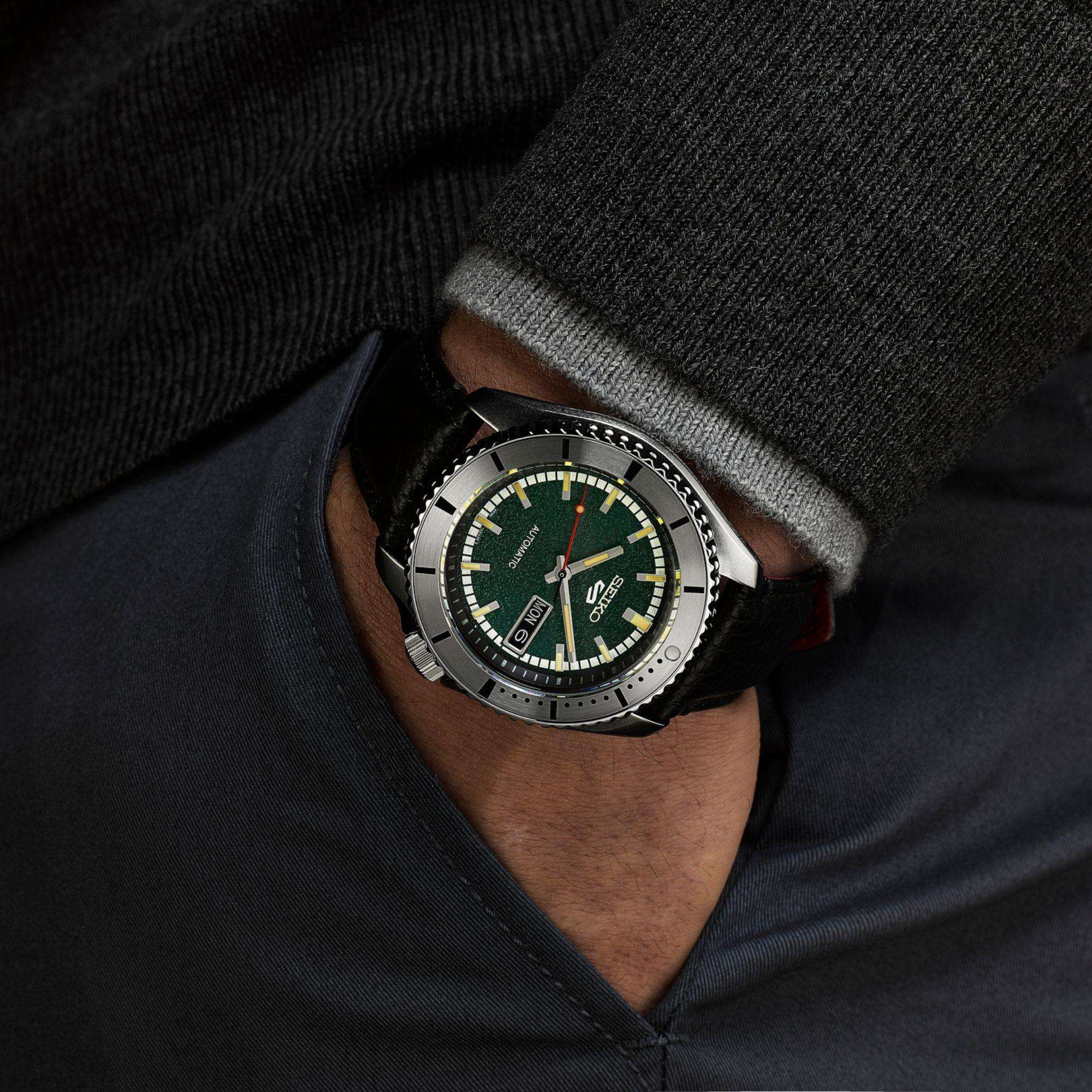 Seiko 5 Sports x Masked Rider Double Anniversary Limited Edition Automatic Black Dial Men's Watch SRPJ91K1