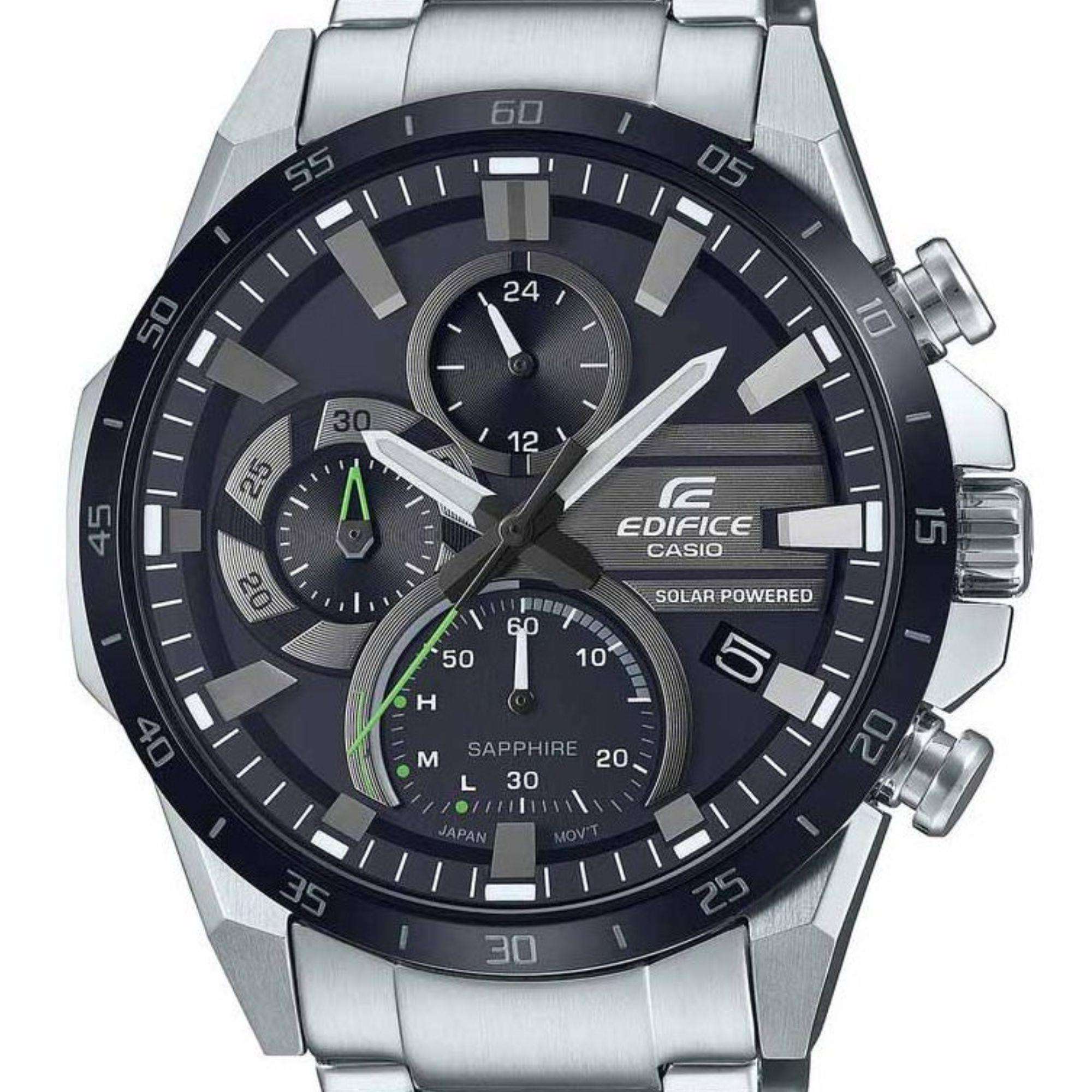 Casio Edifice Chronograph Schwarzes Zifferblatt Edelstahlarmband EFS-S620DB-1AVUEF