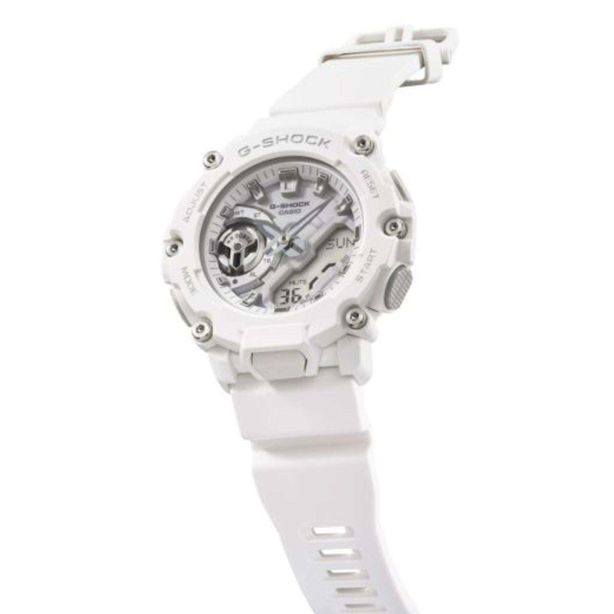 Casio G-Shock S2200 Monochrome Colour Series White Dial White Rubber Men's Watch GMA-S2200M-7AER