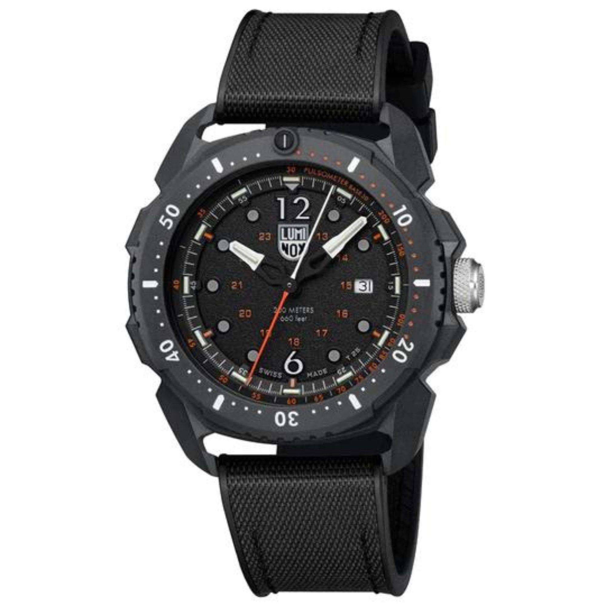 Luminox ICE SAR Arctic 1050 SERIE Schwarzes Zifferblatt mit schwarzem Gummiarmband