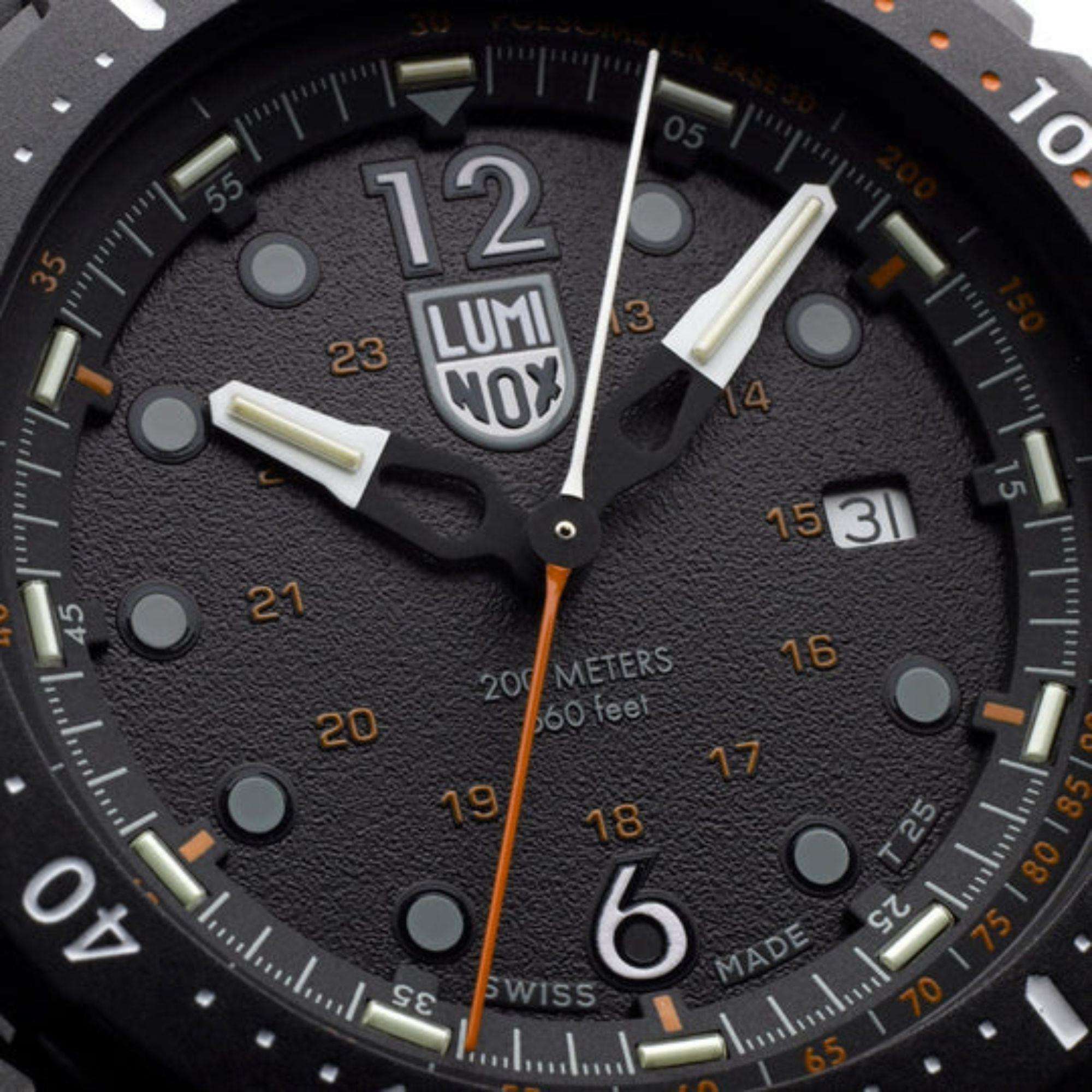 Luminox ICE SAR Arctic 1050 SERIE Schwarzes Zifferblatt mit schwarzem Gummiarmband
