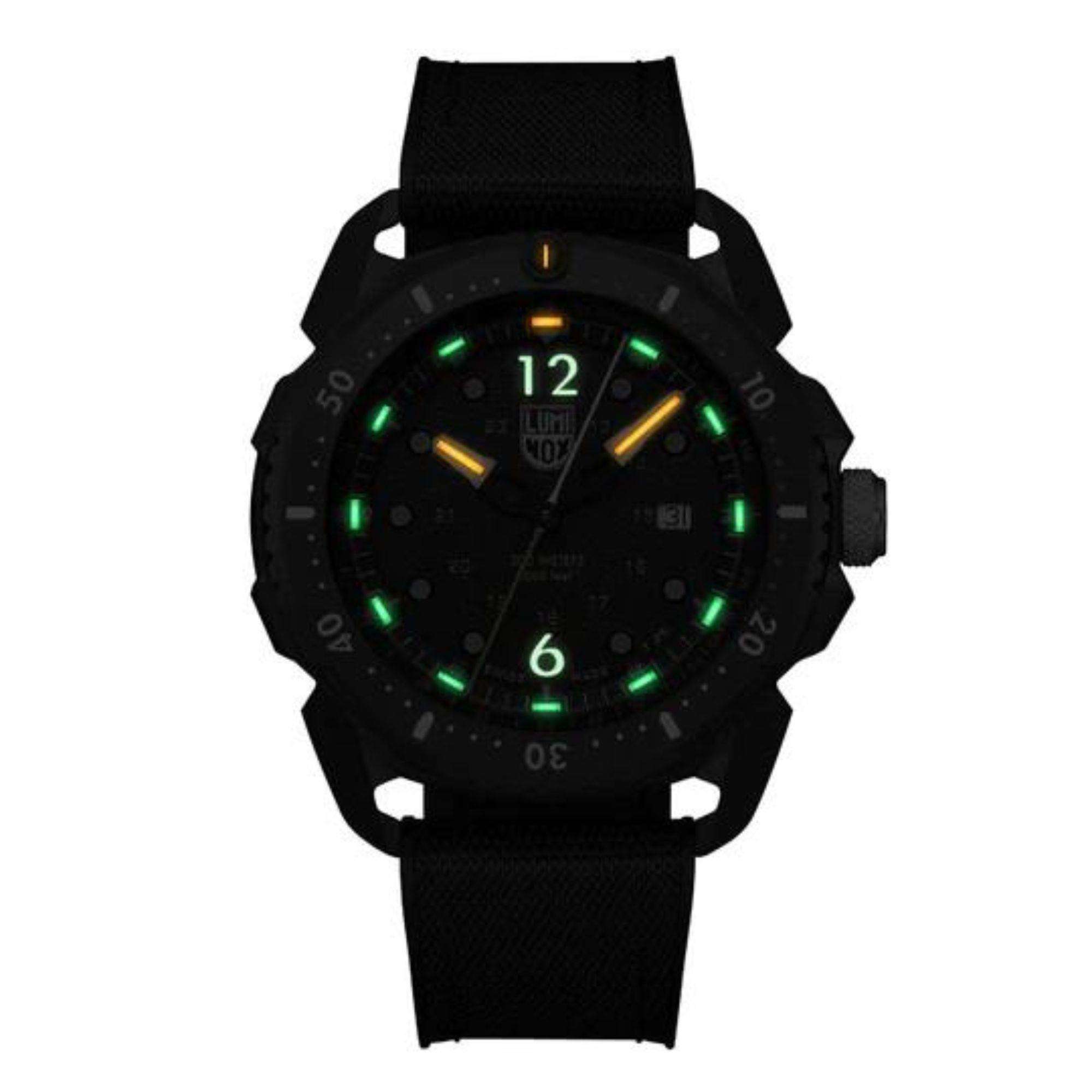 Luminox ICE SAR Arctic 1050 SERIE Schwarzes Zifferblatt mit schwarzem Gummiarmband