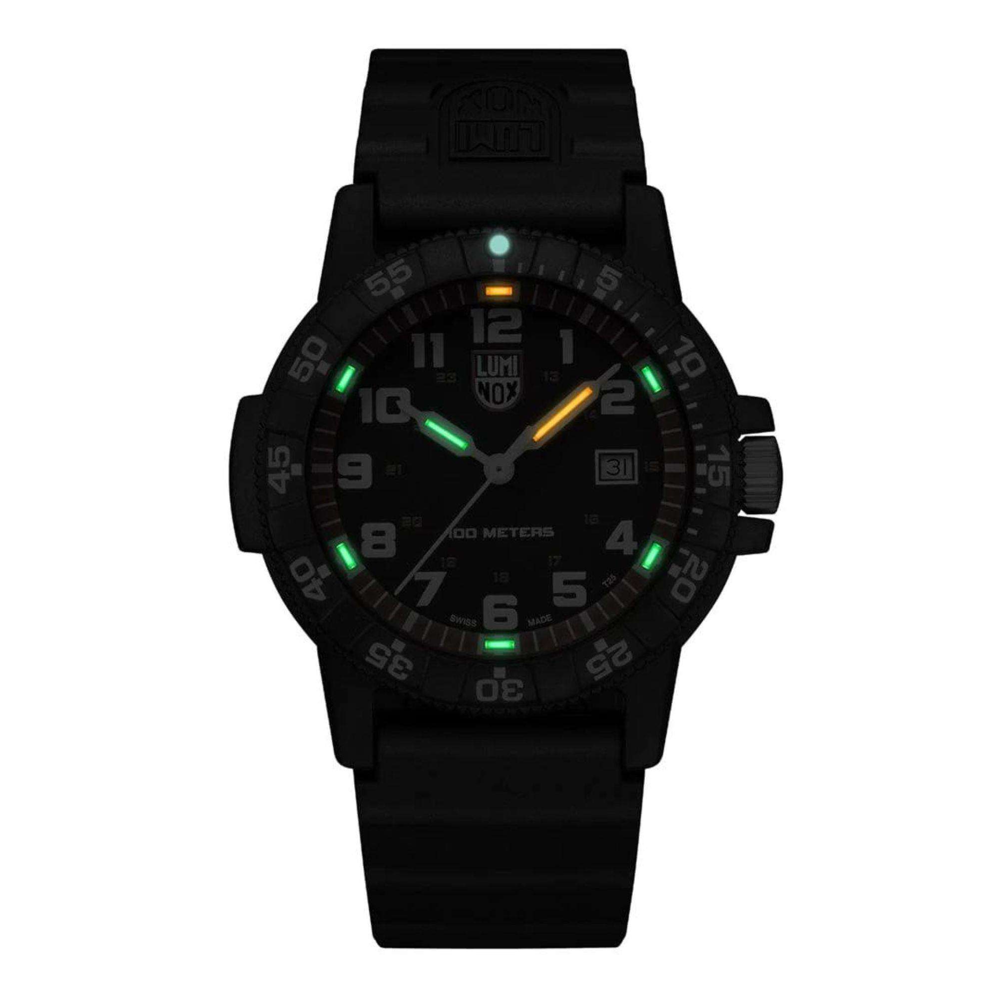 Luminox Leatherback Sea Turtle 44mm Black Dial Rubber Mens Quartz Watch XS.0335