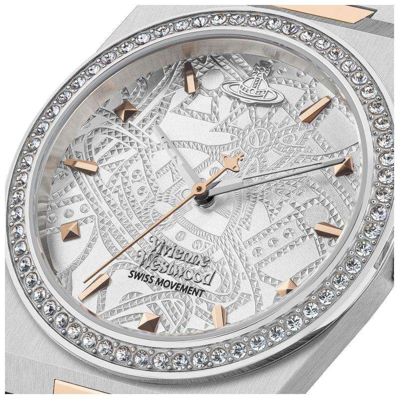 Vivienne Westwood Charterhouse Silbermuster Damenarmbanduhr VV244WSSR