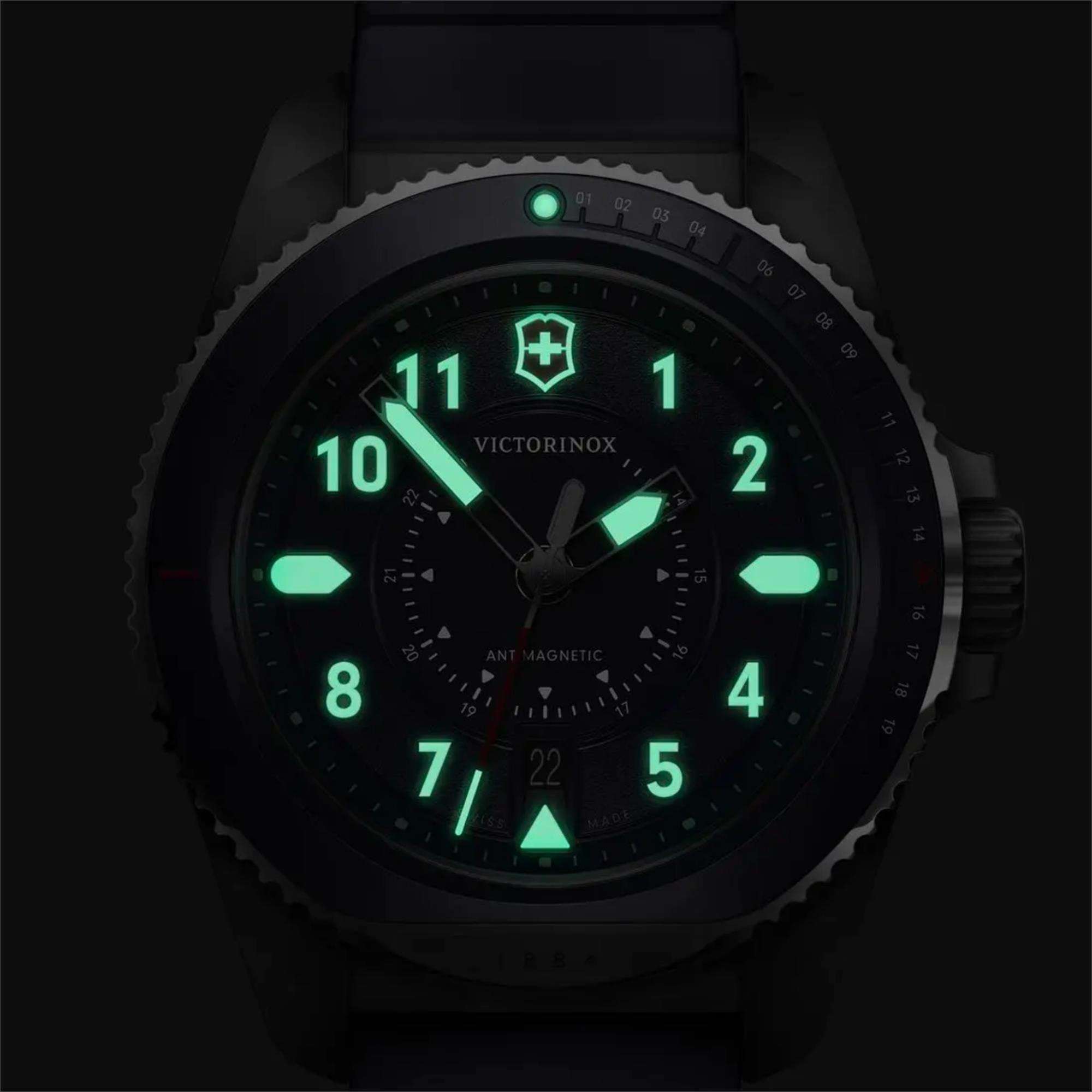 Victorinox Journey 1884 43mm Blue Dial Rubber Mens Quartz Watch 241975