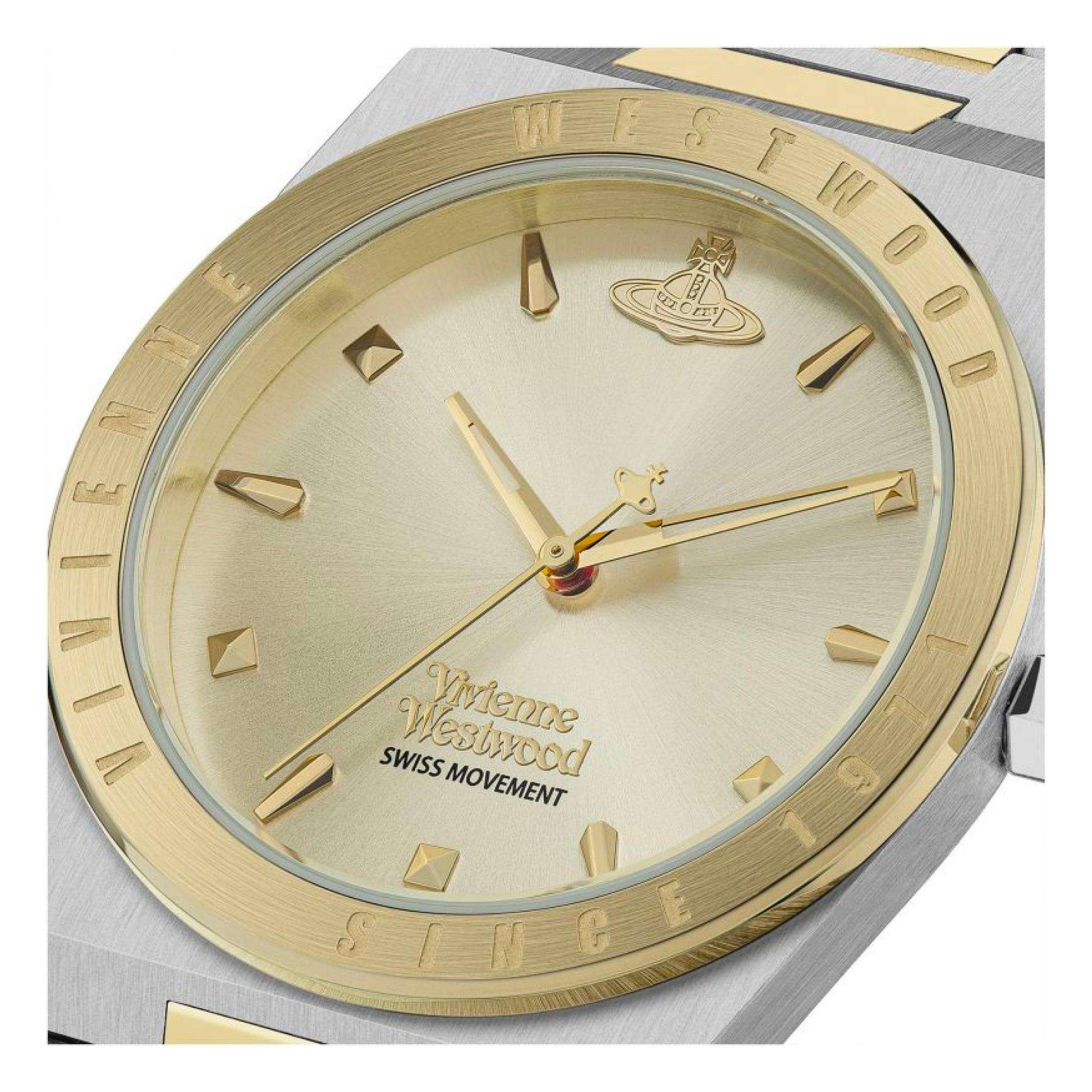 Vivienne Westwood Charterhouse Champagner Zifferblatt Zweifarbig Edelstahlarmband Damen Uhr VV244CPSG