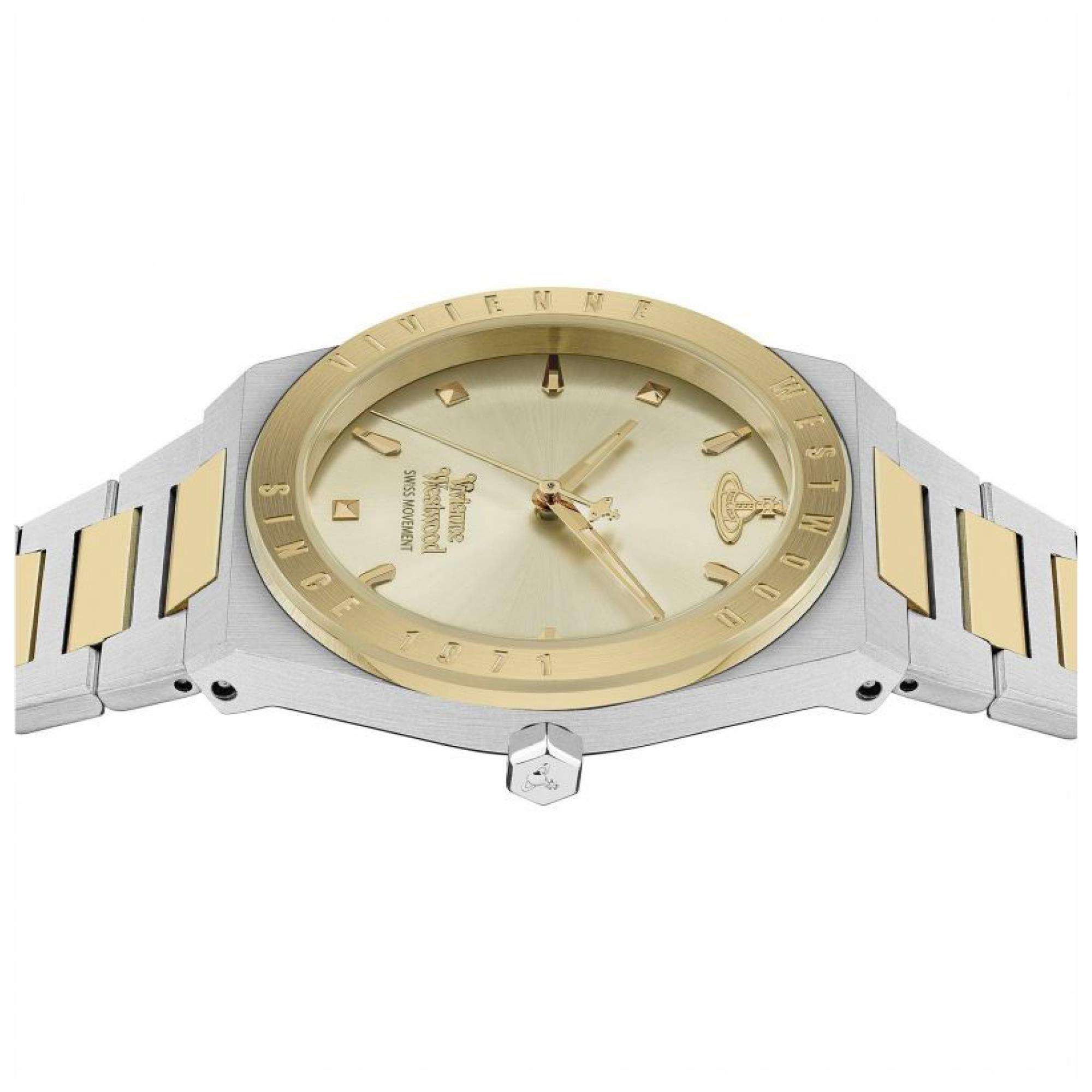 Vivienne Westwood Charterhouse Champagner Zifferblatt Zweifarbig Edelstahlarmband Damen Uhr VV244CPSG