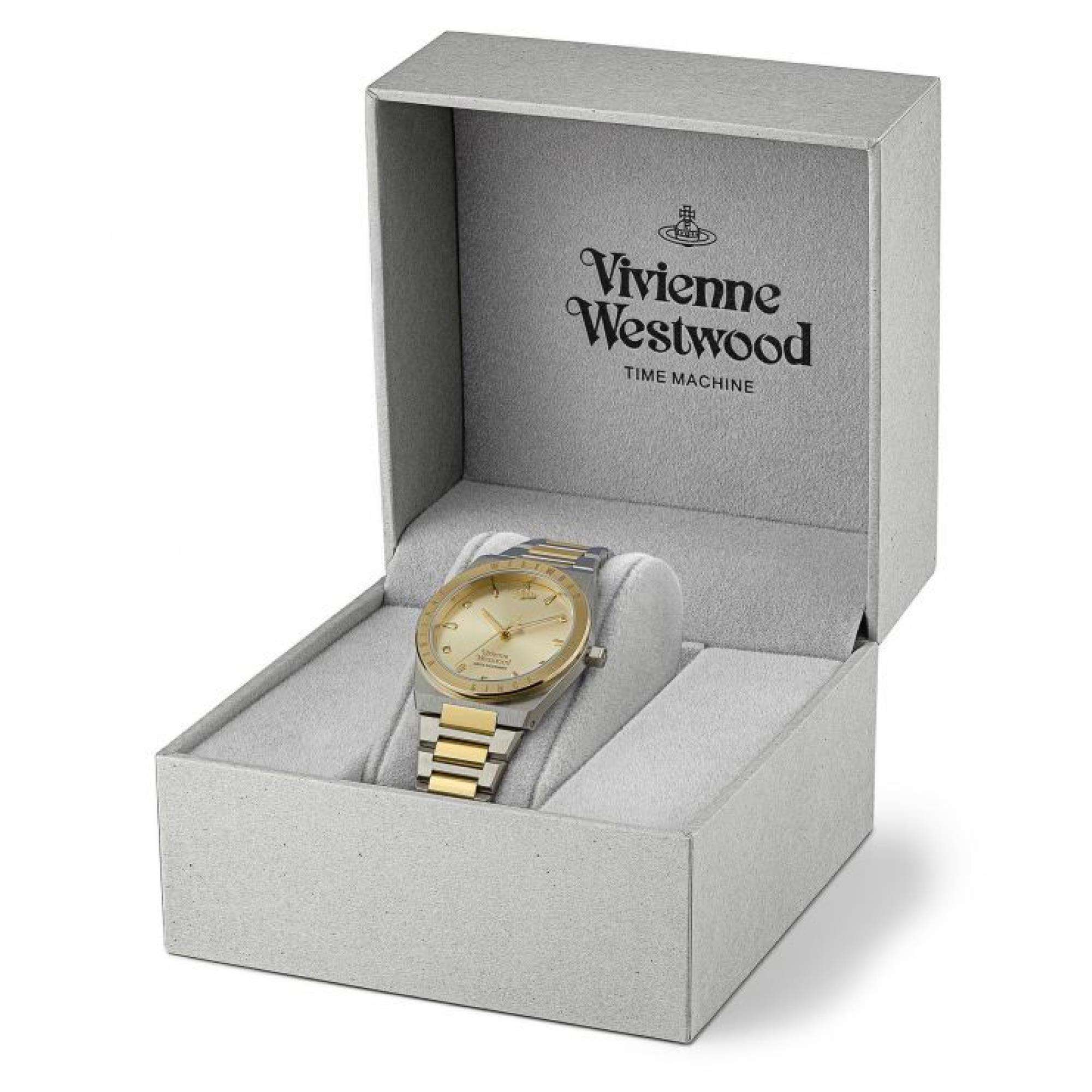Vivienne Westwood Charterhouse Champagner Zifferblatt Zweifarbig Edelstahlarmband Damen Uhr VV244CPSG