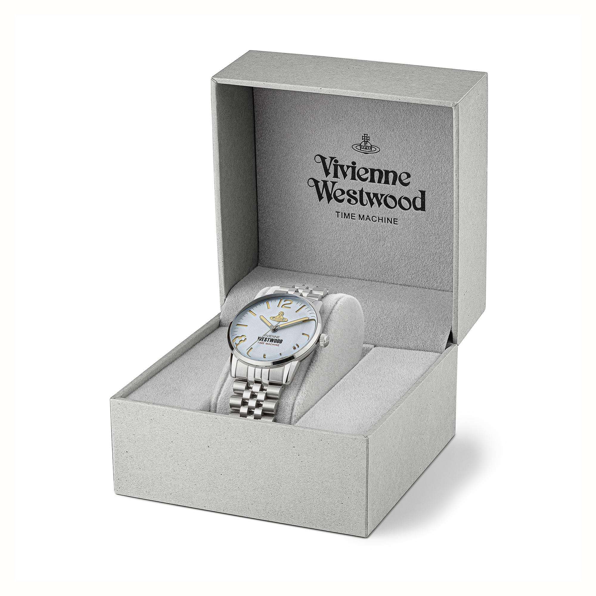 Vivienne Westwood Cadogan Blue Dial Steel Strap Watch VV276LBLSL