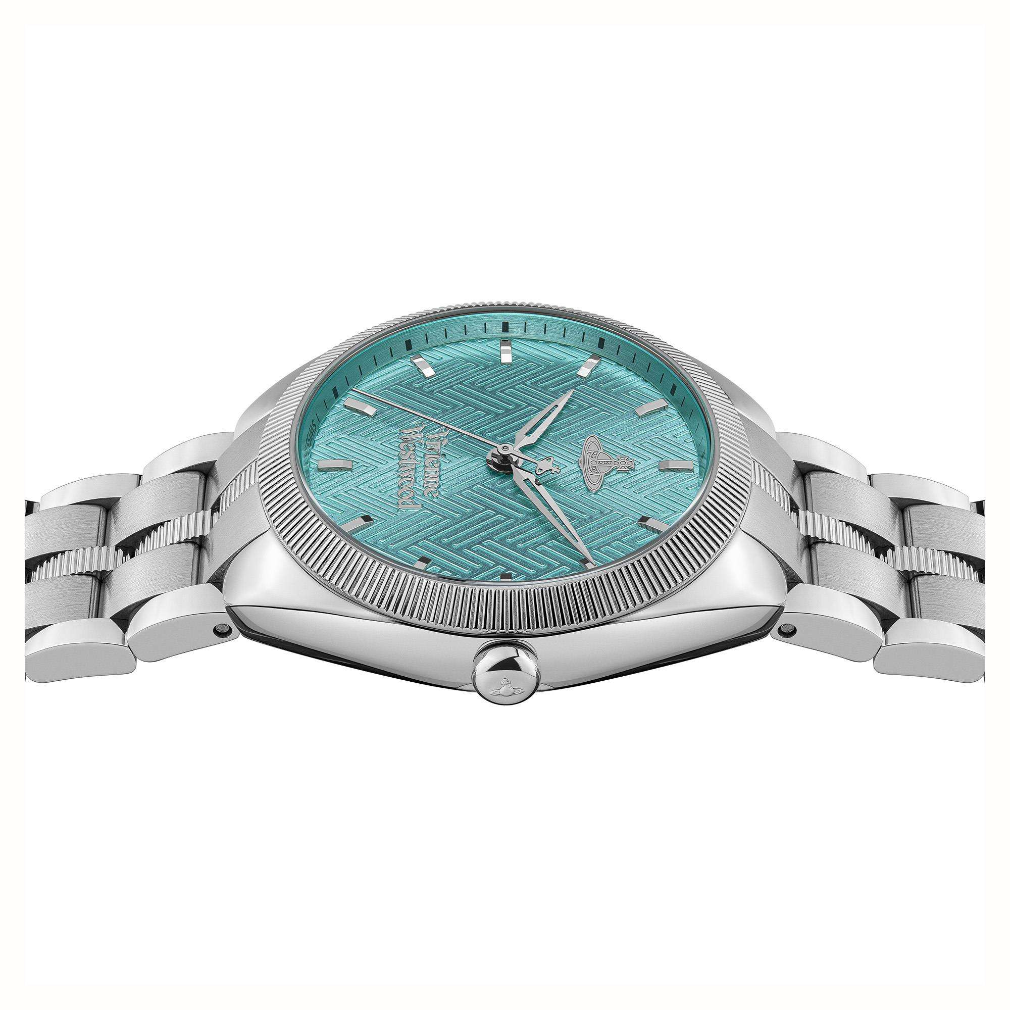 Vivienne Westwood The Mews Turquoise Dial Stainless Steel Bracelet Watch VV281TQSL
