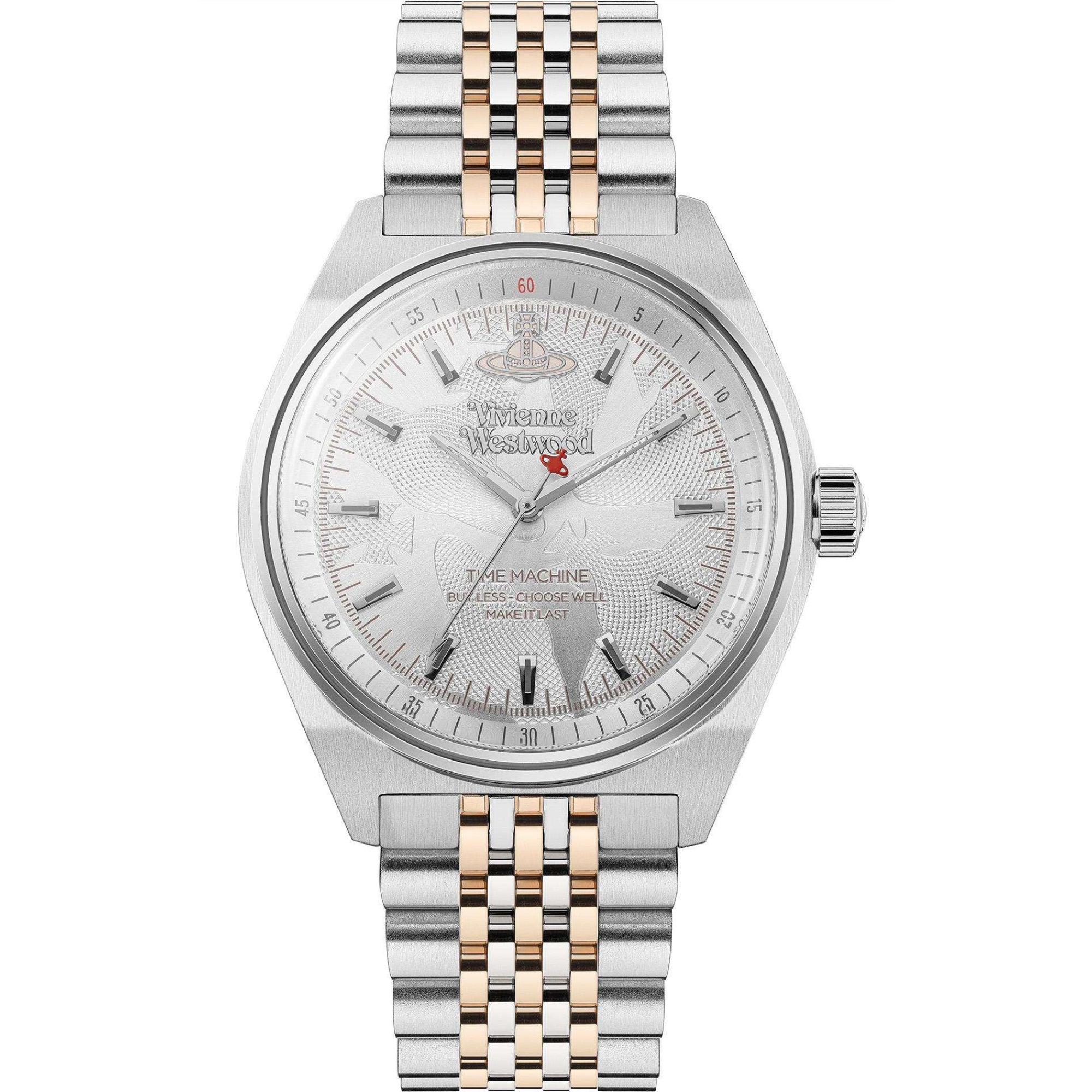 Vivienne Westwood Lady Sydenham Silbernes Zifferblatt Zweifarbiges Edelstahlarmband Damenuhr VV251WSSR