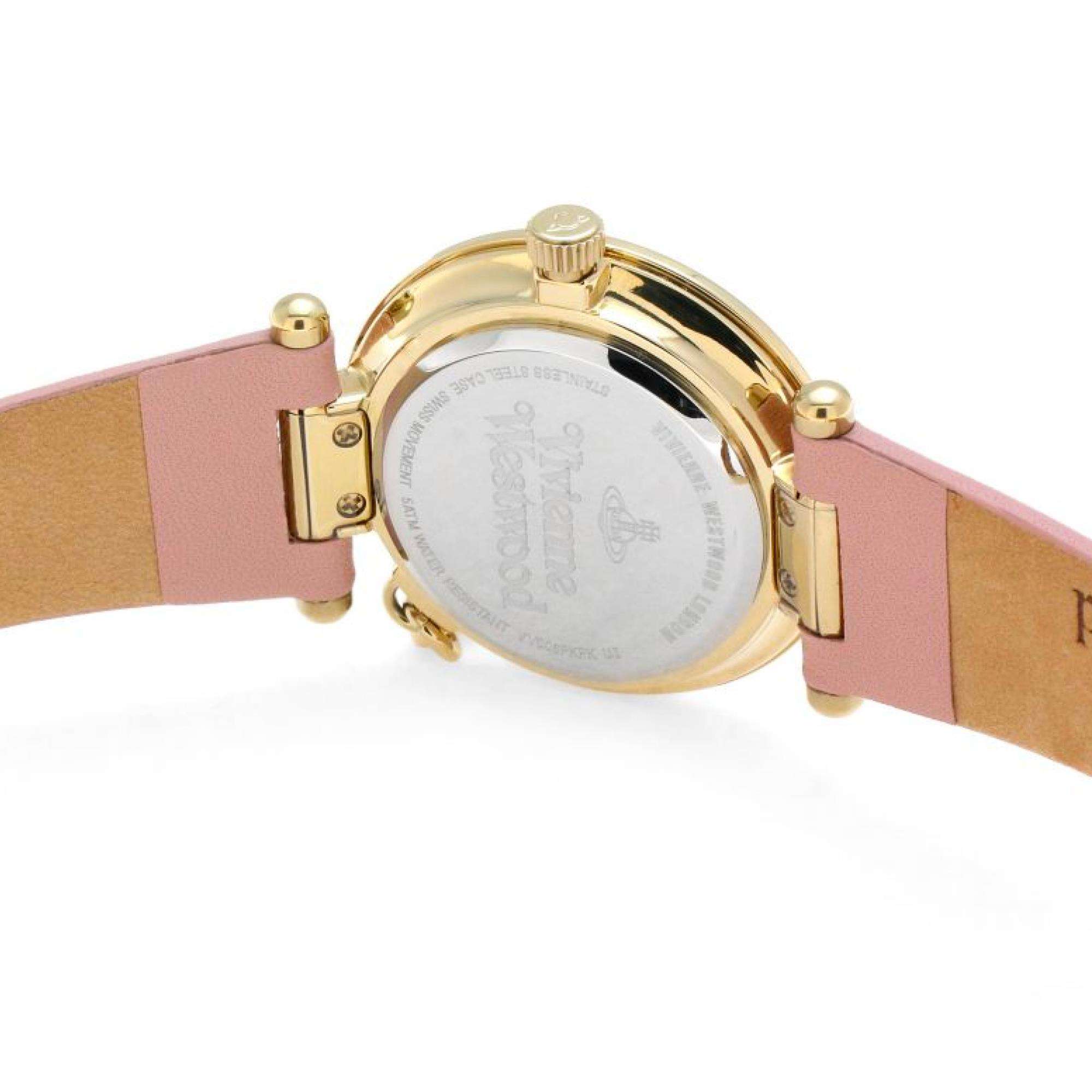 Vivienne Westwood VV006PKPK Orb II Leather Strap Women's Watch