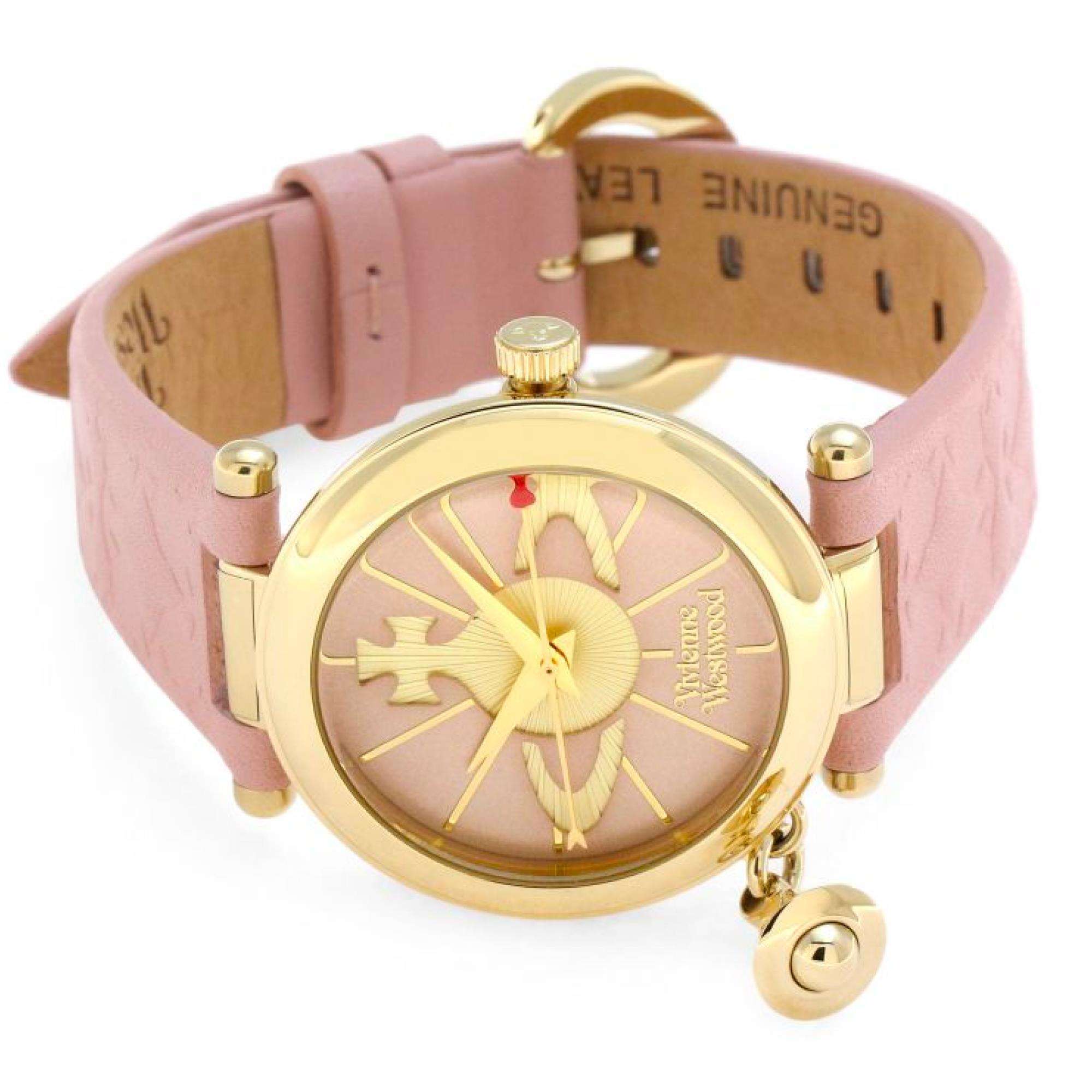 Vivienne Westwood VV006PKPK Orb II Leather Strap Women's Watch