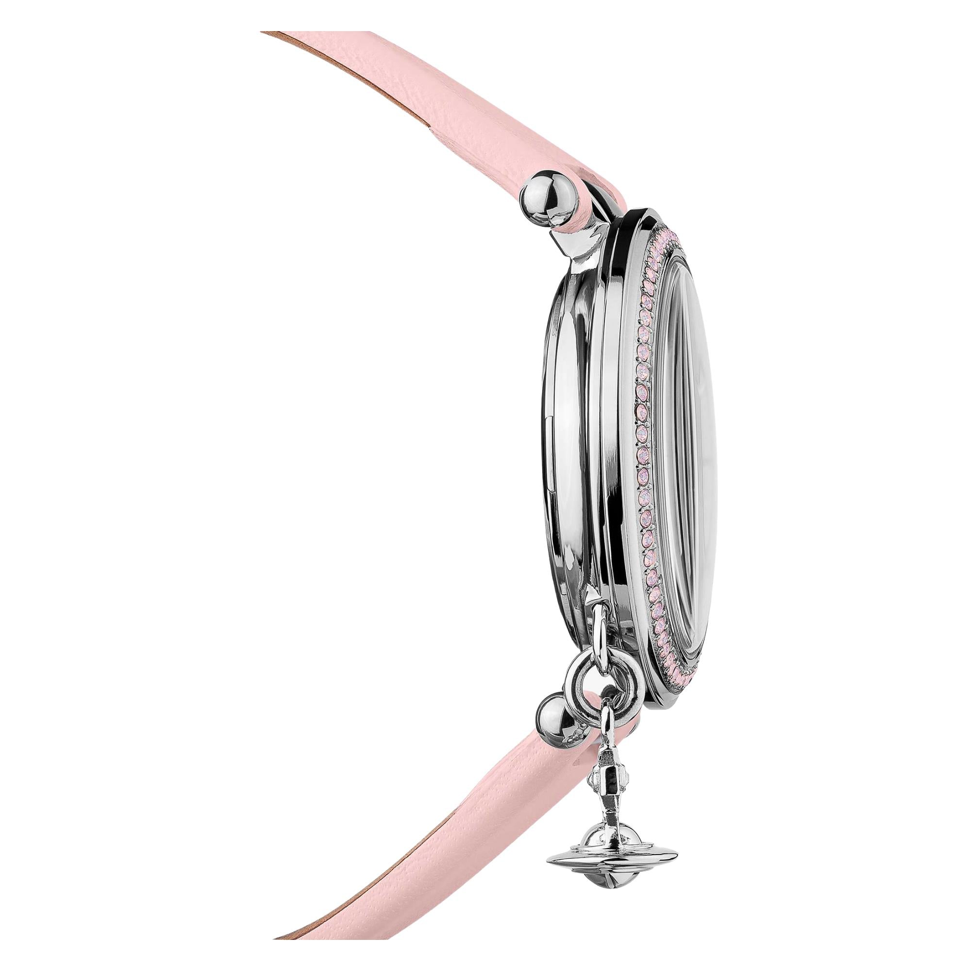 Vivienne Westwood Orb Quartz Silver Dial Leather Strap Ladies Watch VV006SLPK