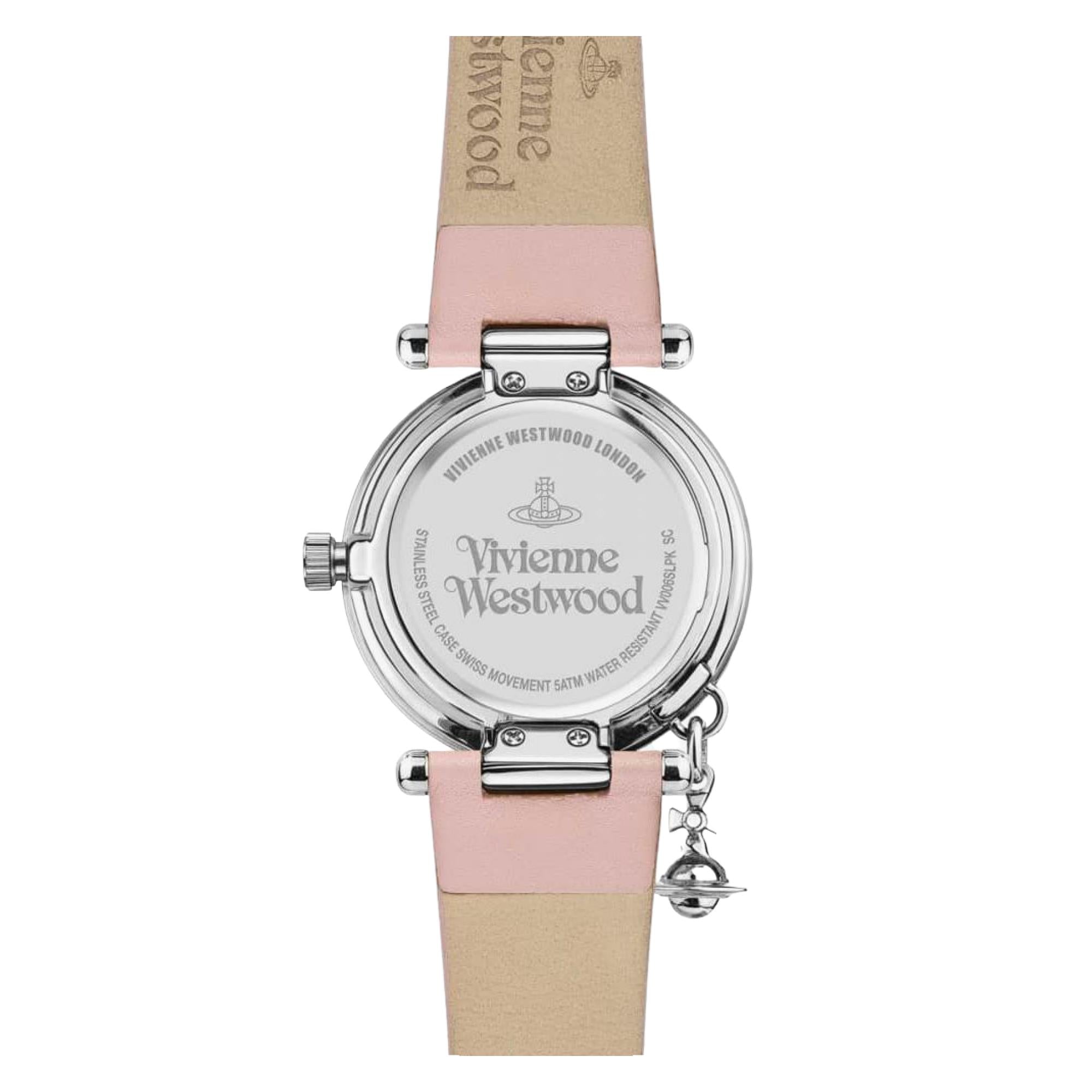 Vivienne Westwood Orb Quartz Silver Dial Leather Strap Ladies Watch VV006SLPK