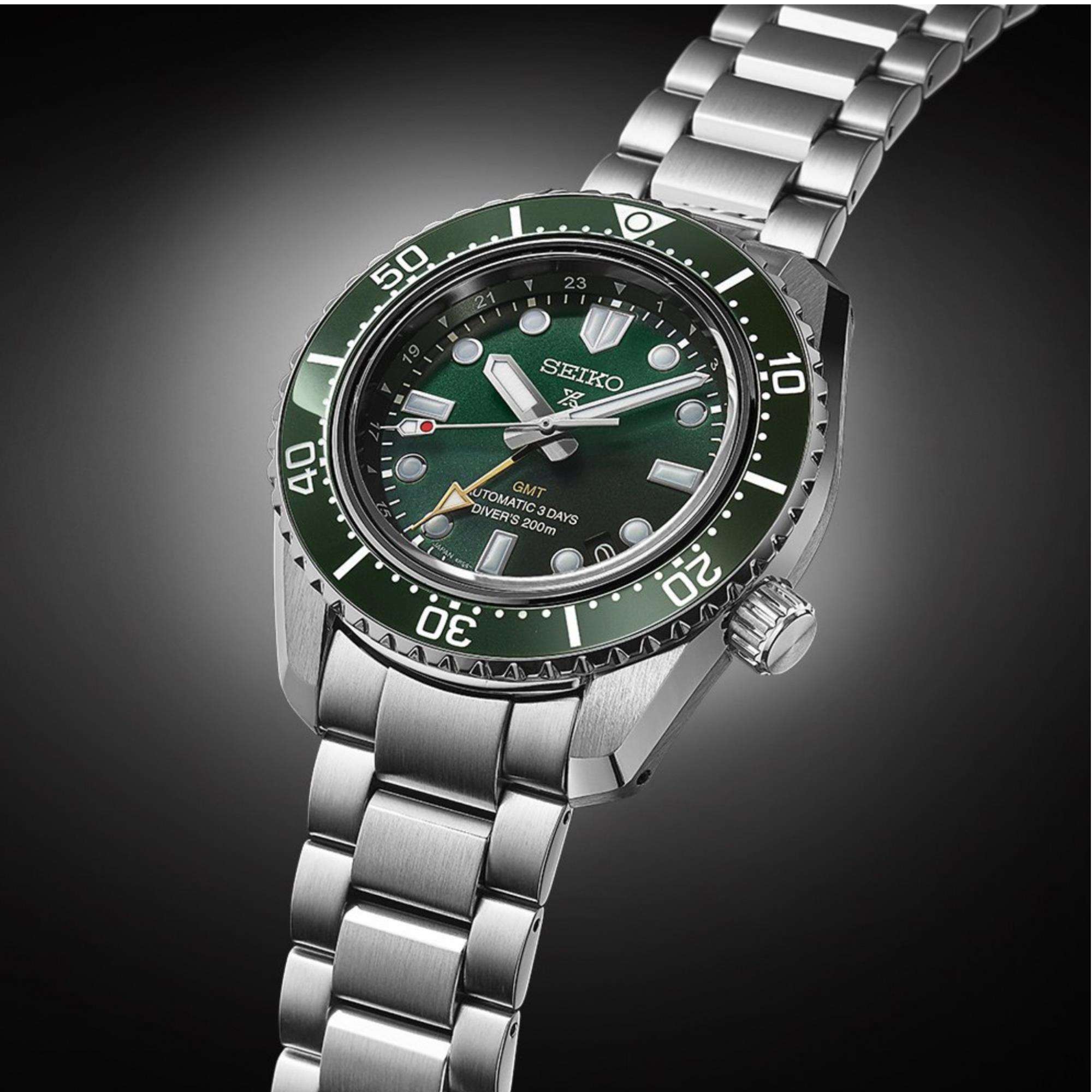 Seiko Prospex 1968 "Marine Green "Divers Modern Re-Interpretation GMT Green Dial Men's Watch SPB381J1