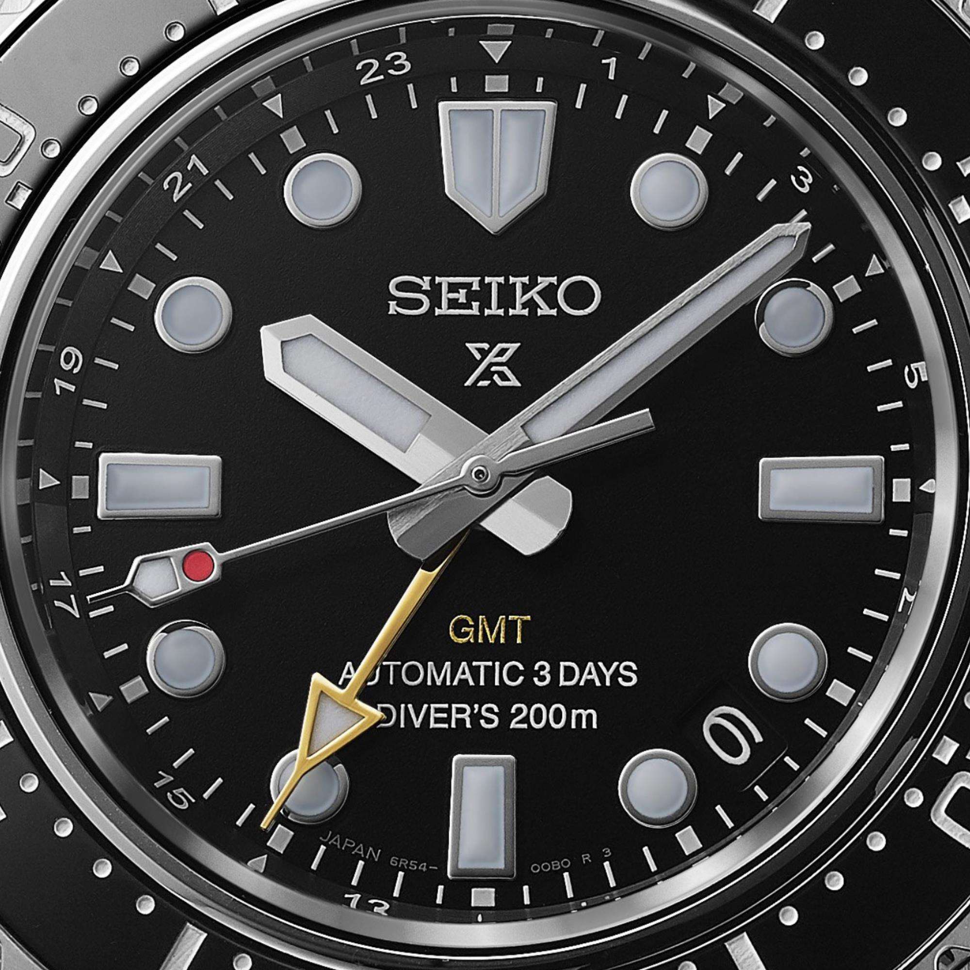 Seiko Prospex "Dark Depths" Taucher GMT 1968 Modernes Re-Interpretation Automatik Schwarzes Zifferblatt Herren Uhr SPB383J1