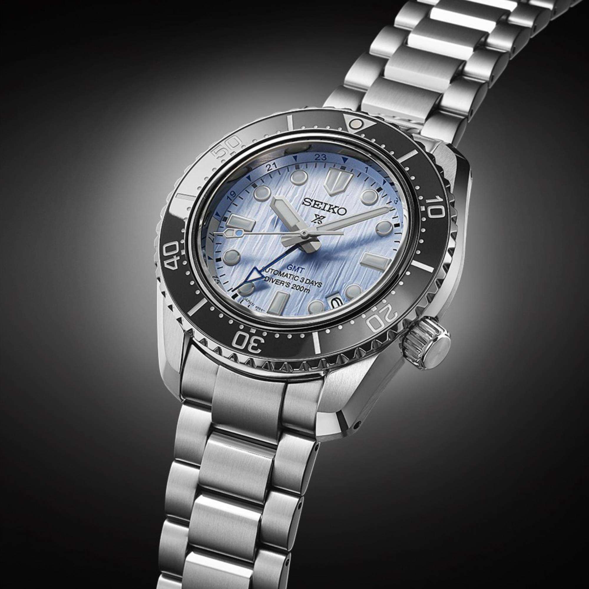 Seiko Prospex ''Glacier'' 110th Anniversary Limited Edition Save The Ocean 3 Day Blue Dial Men's Watch SPB385J1