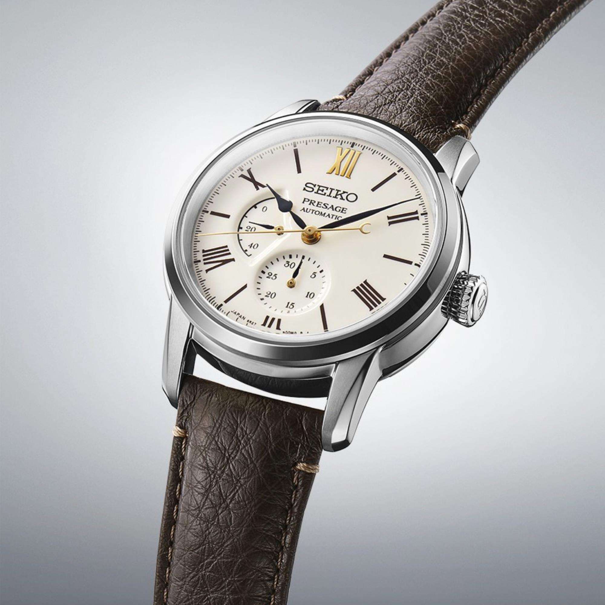 Seiko Presage "Laurel Arita Porzellan" 110. Jubiläums-Limited Edition Automatik Weißes Zifferblatt Herren Uhr SPB397J1
