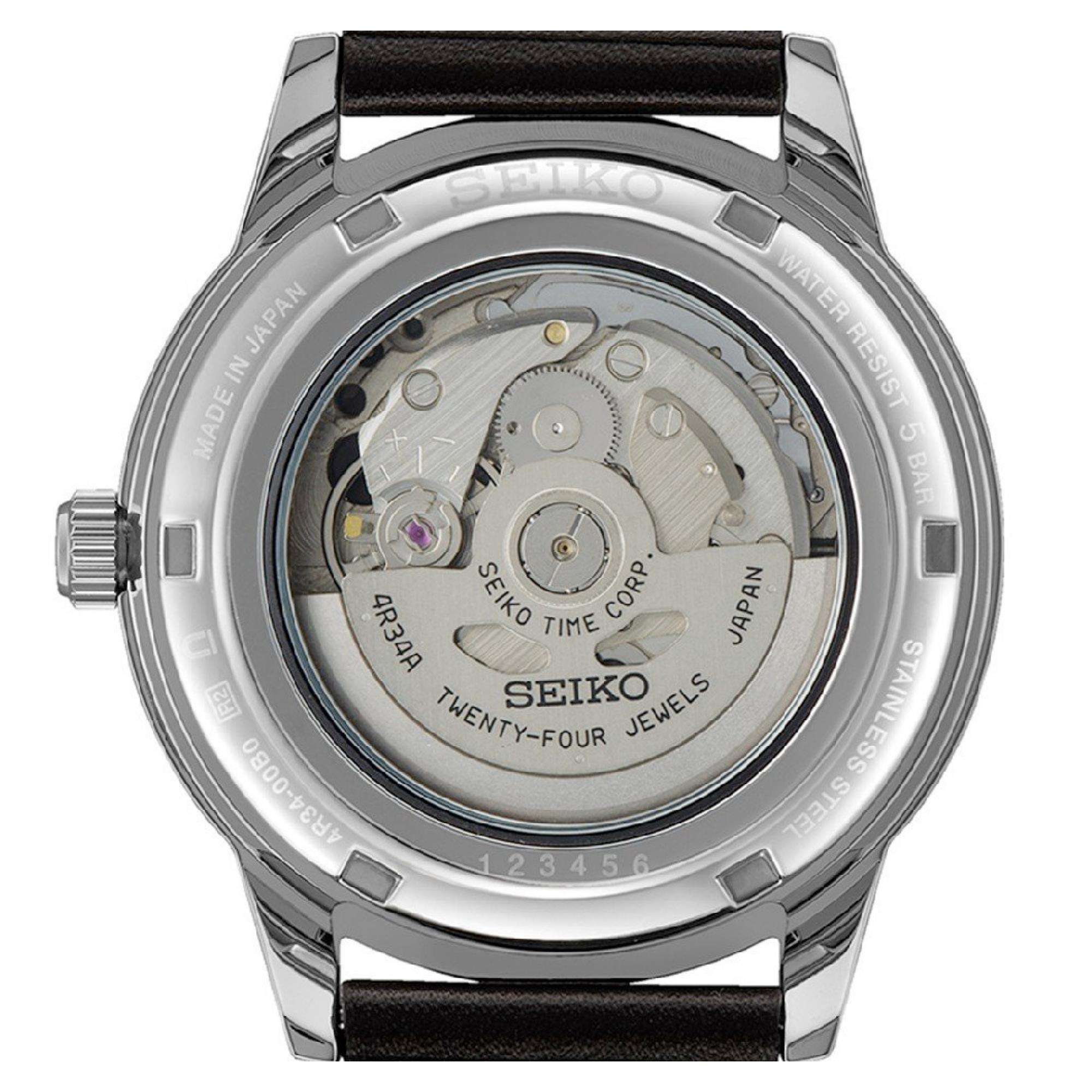 Seiko Presage Stone Style 60s Road Trip GMT Automatic Silver Dial Men's Watch Watch SSK011J1