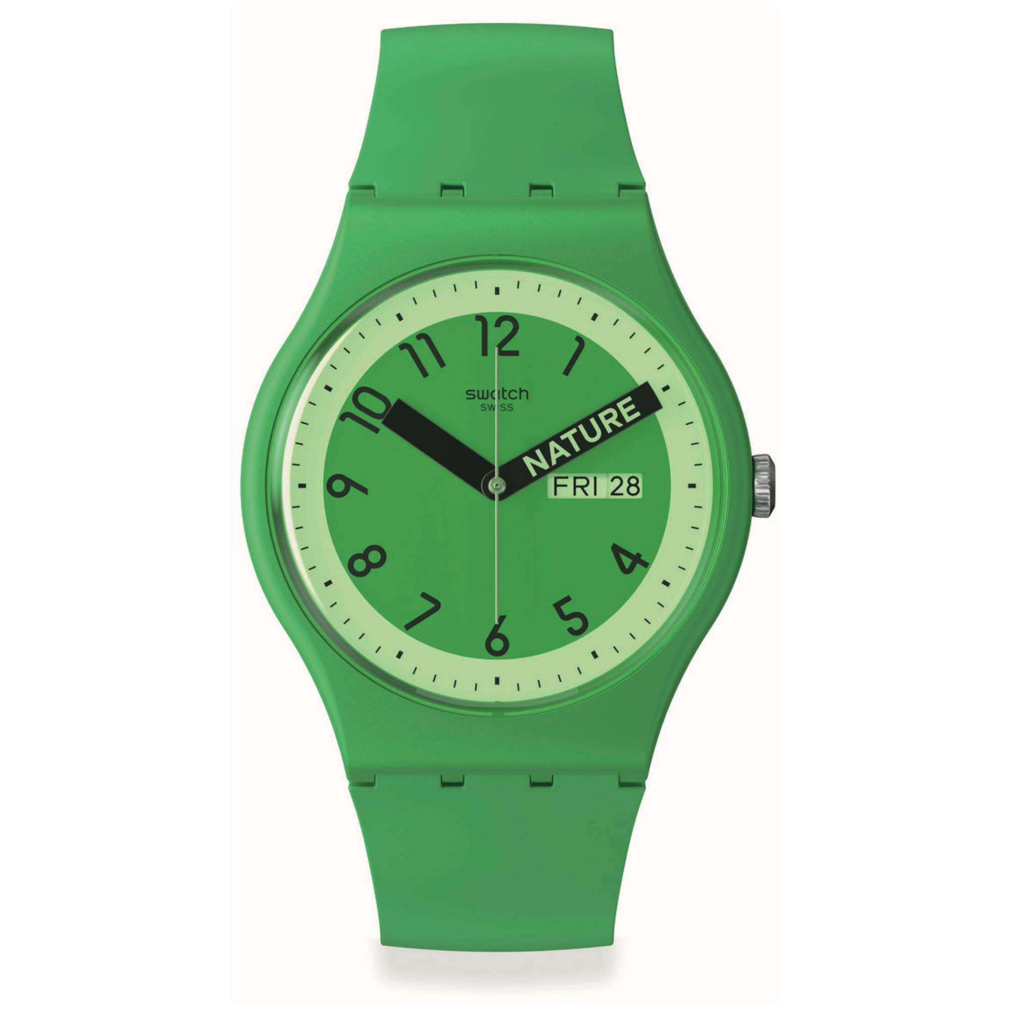 Swatch Proudly Green "Natur" Grünes Quarz Uhr SO29G704