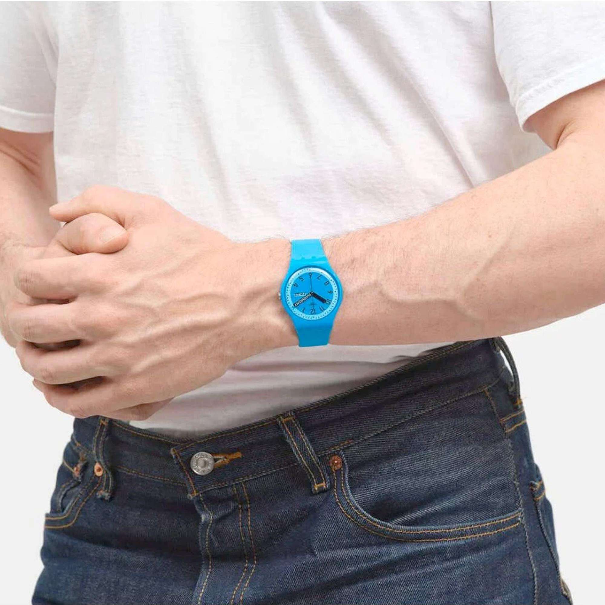 Swatch Pride 'Proudly Blue' Quartz Blue Dial Watch SO29S702