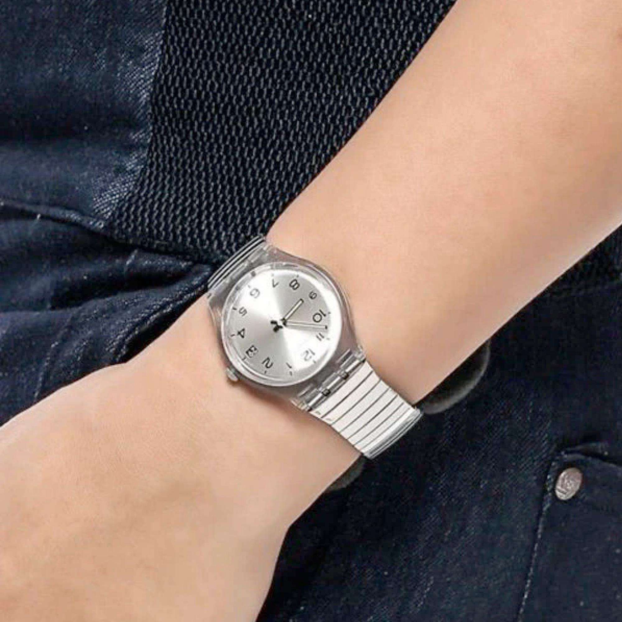 Swatch Original Gent 'Silverall' Quartz Watch GM416B