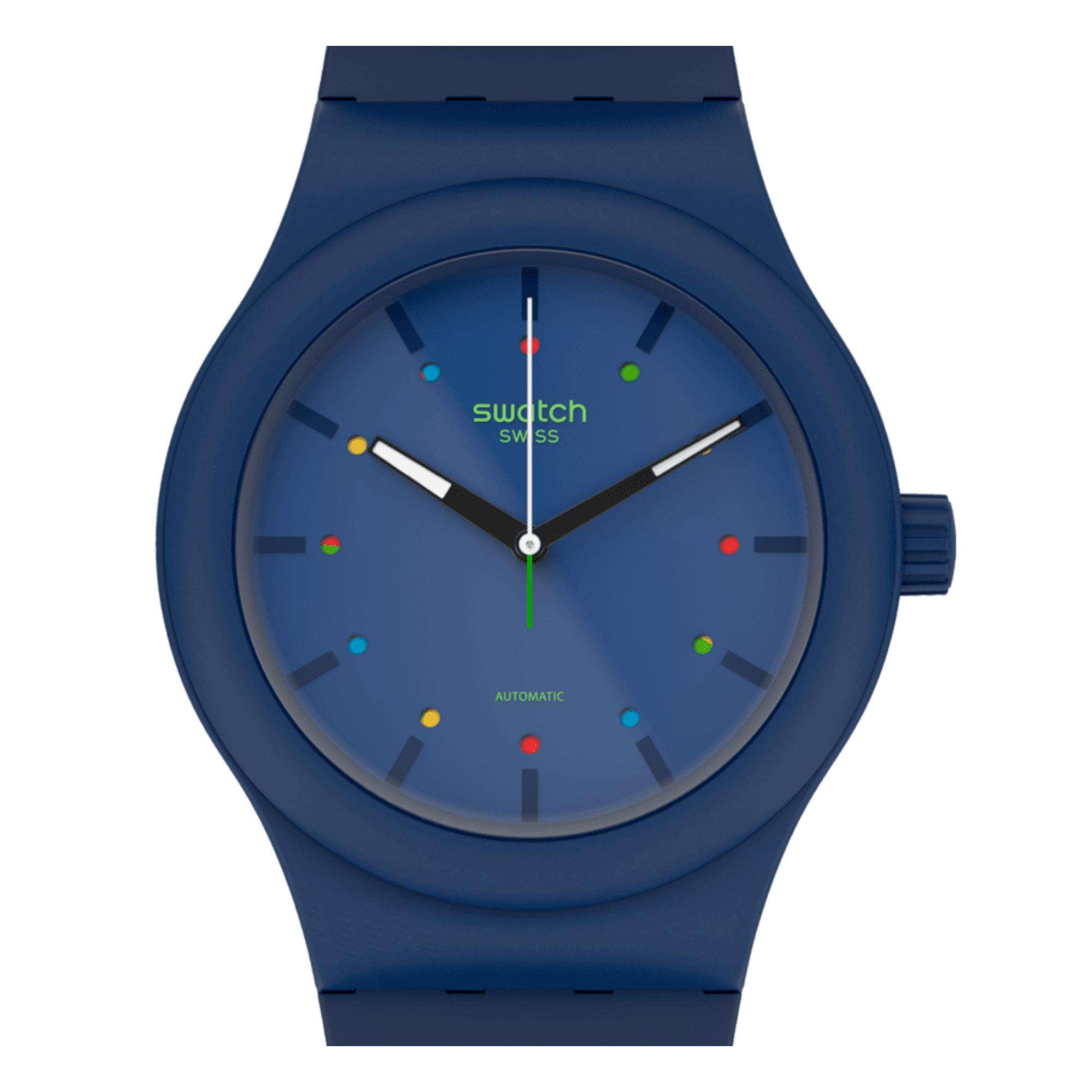 Swatch Sistem 51 '1983 Collection' Quartz Blue Dial Men's Watch SO30N400