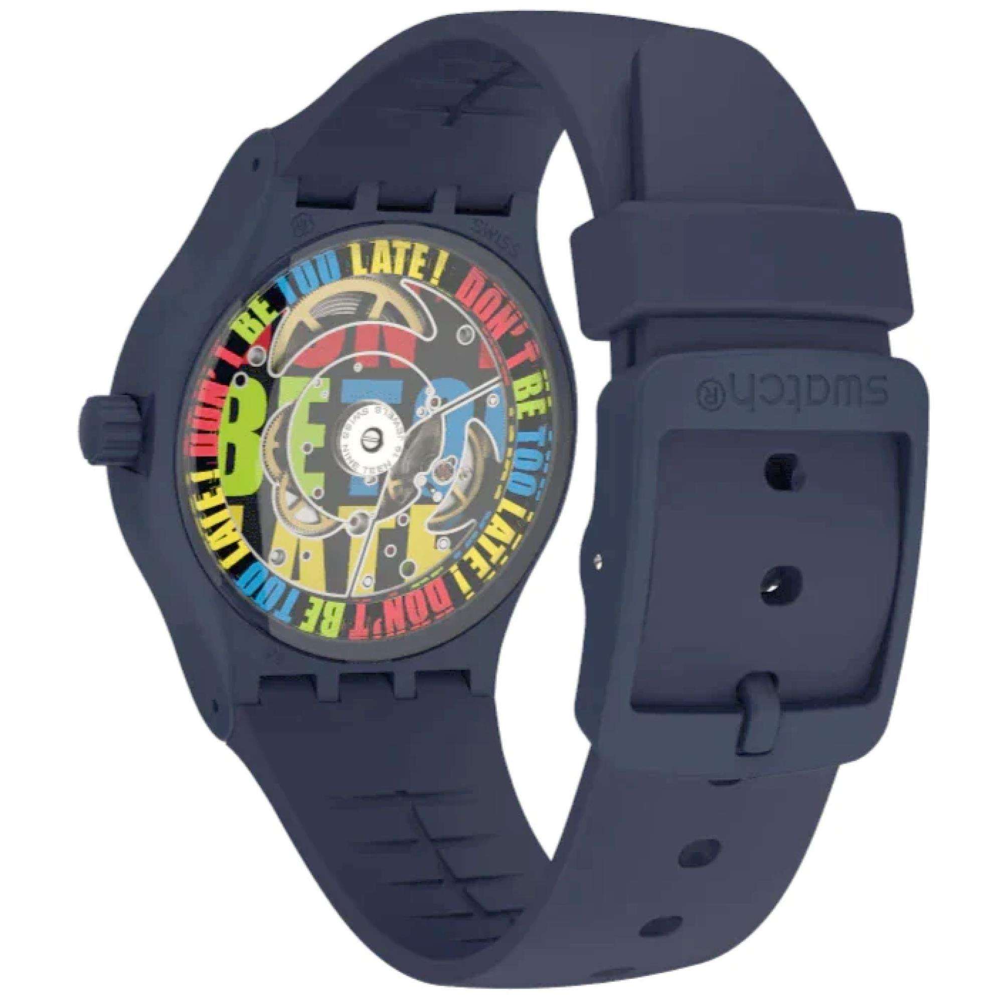 Swatch Sistem 51 '1983 Collection' Quartz Blue Dial Men's Watch SO30N400