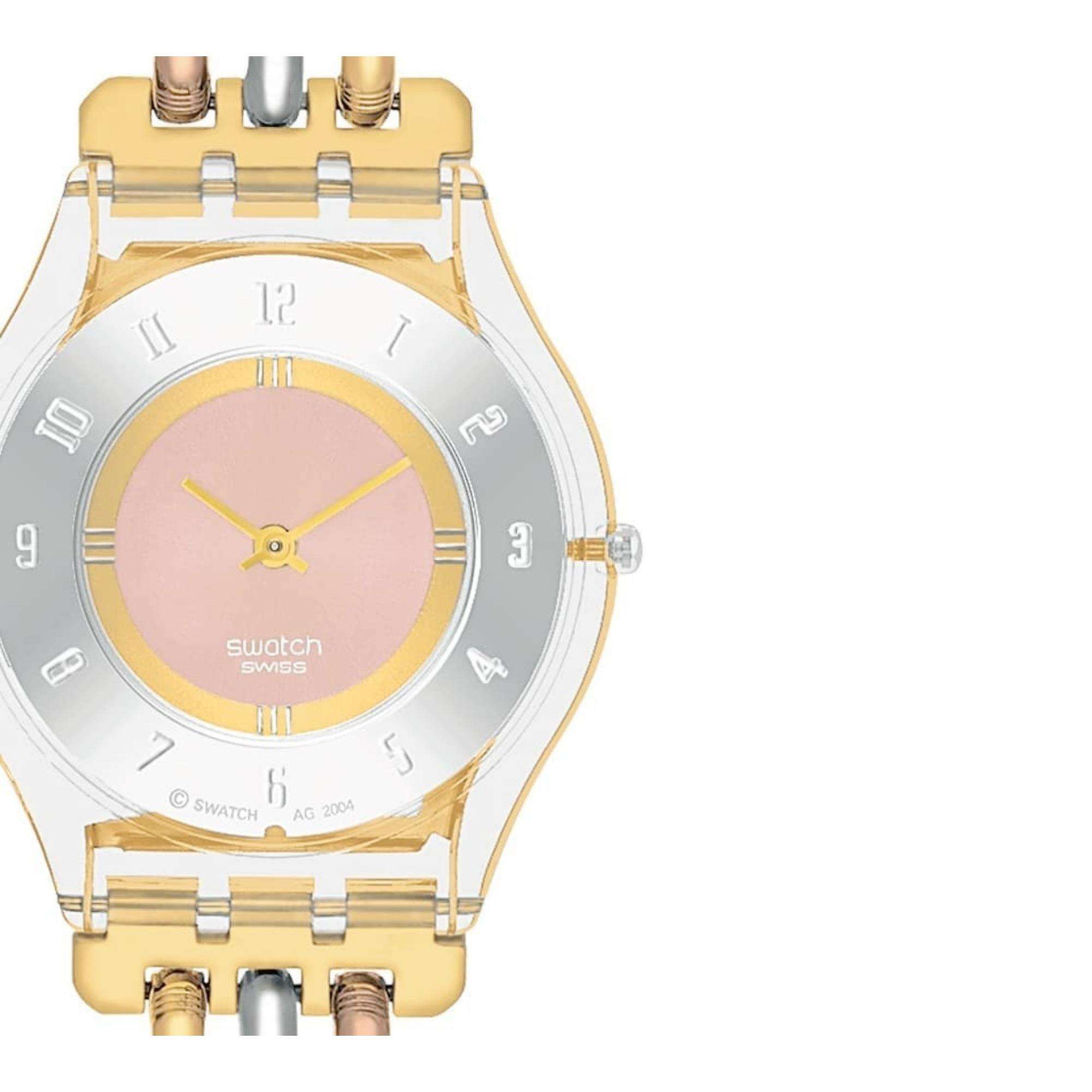 Swatch Skin Class 'Tri-Gold Again' Quarz Damen Uhr SS08K101A